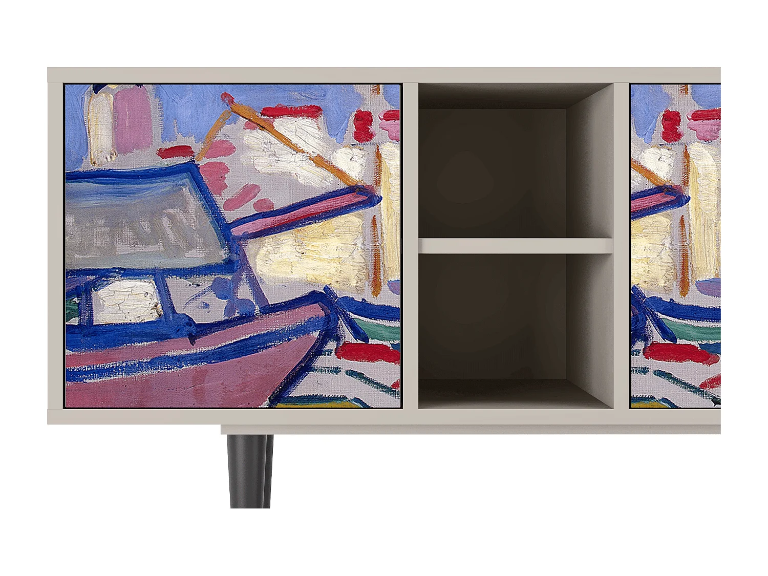 Mueble de TV - 150х69х41 cm - T5 - The Port of Collioure , Areia