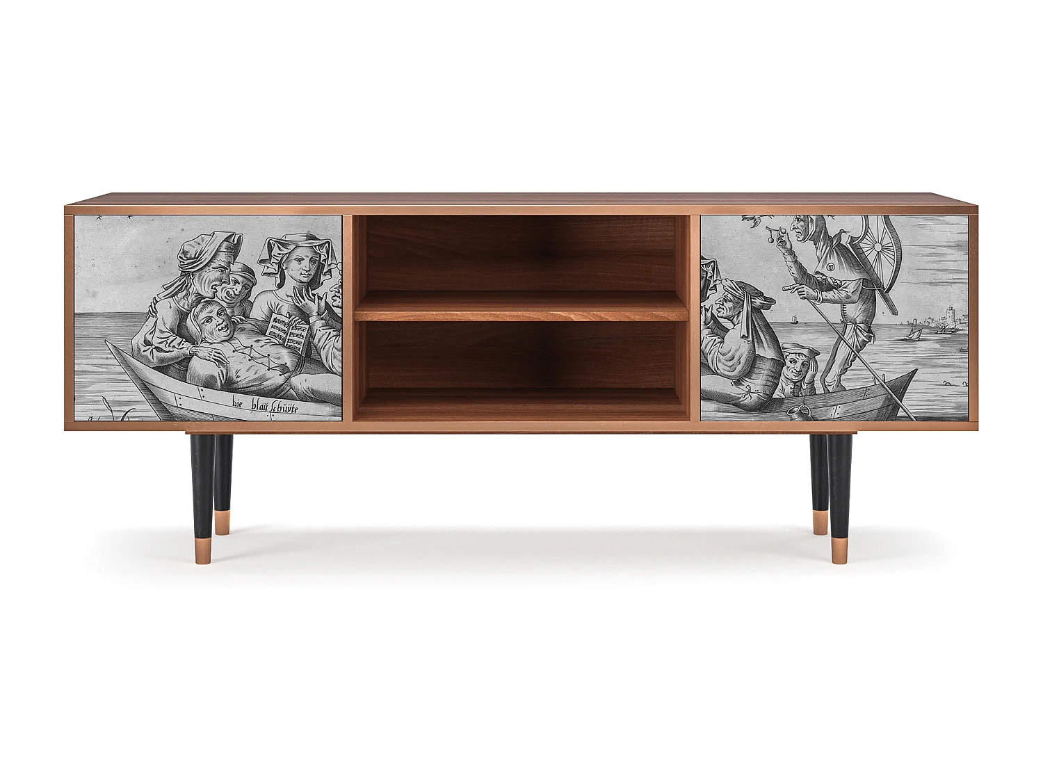 Meuble TV - 170х69х48 cm - T2 - Blau Schuyte, Noyer