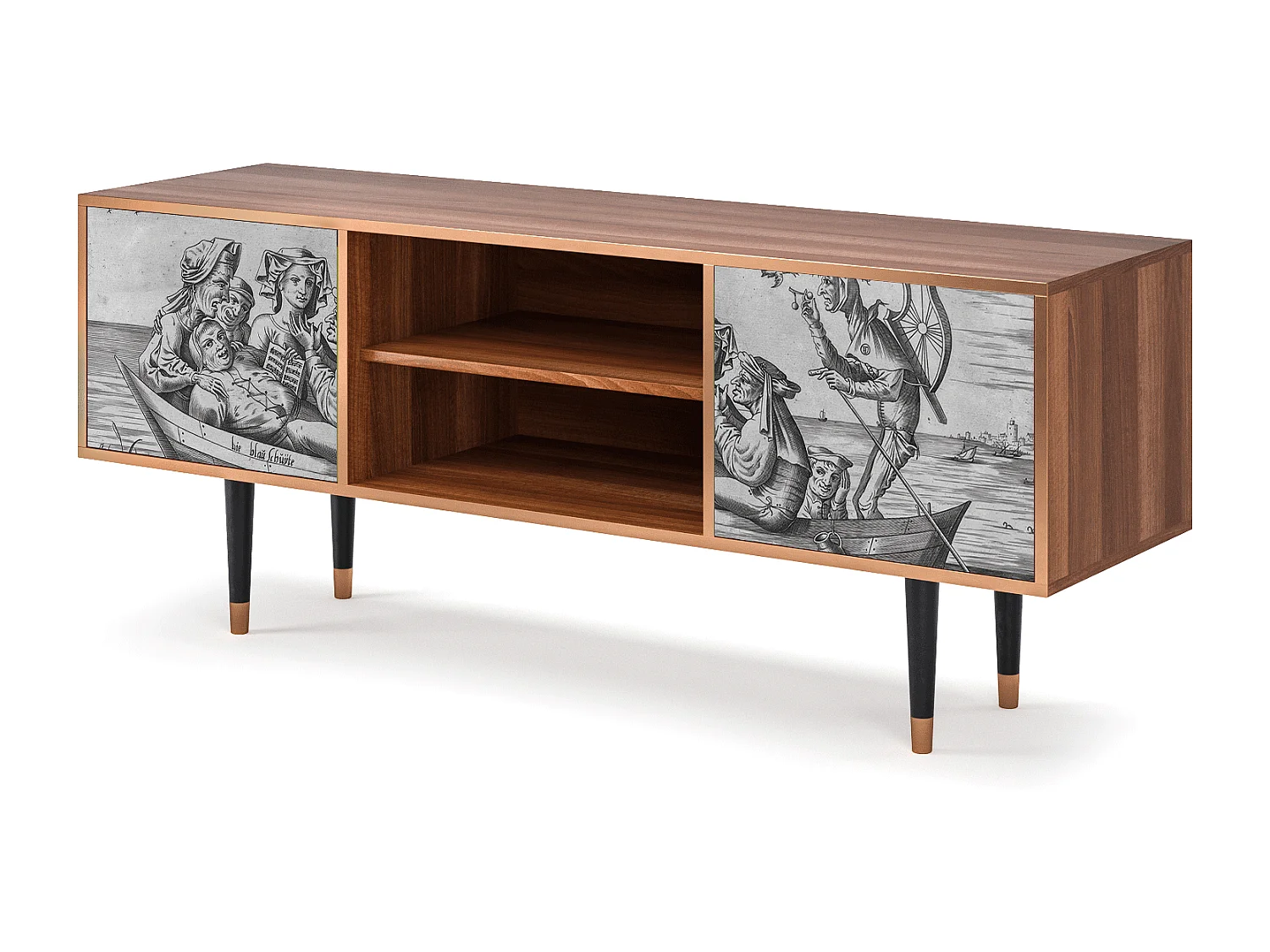 Meuble TV - 170х69х48 cm - T2 - Blau Schuyte, Noyer