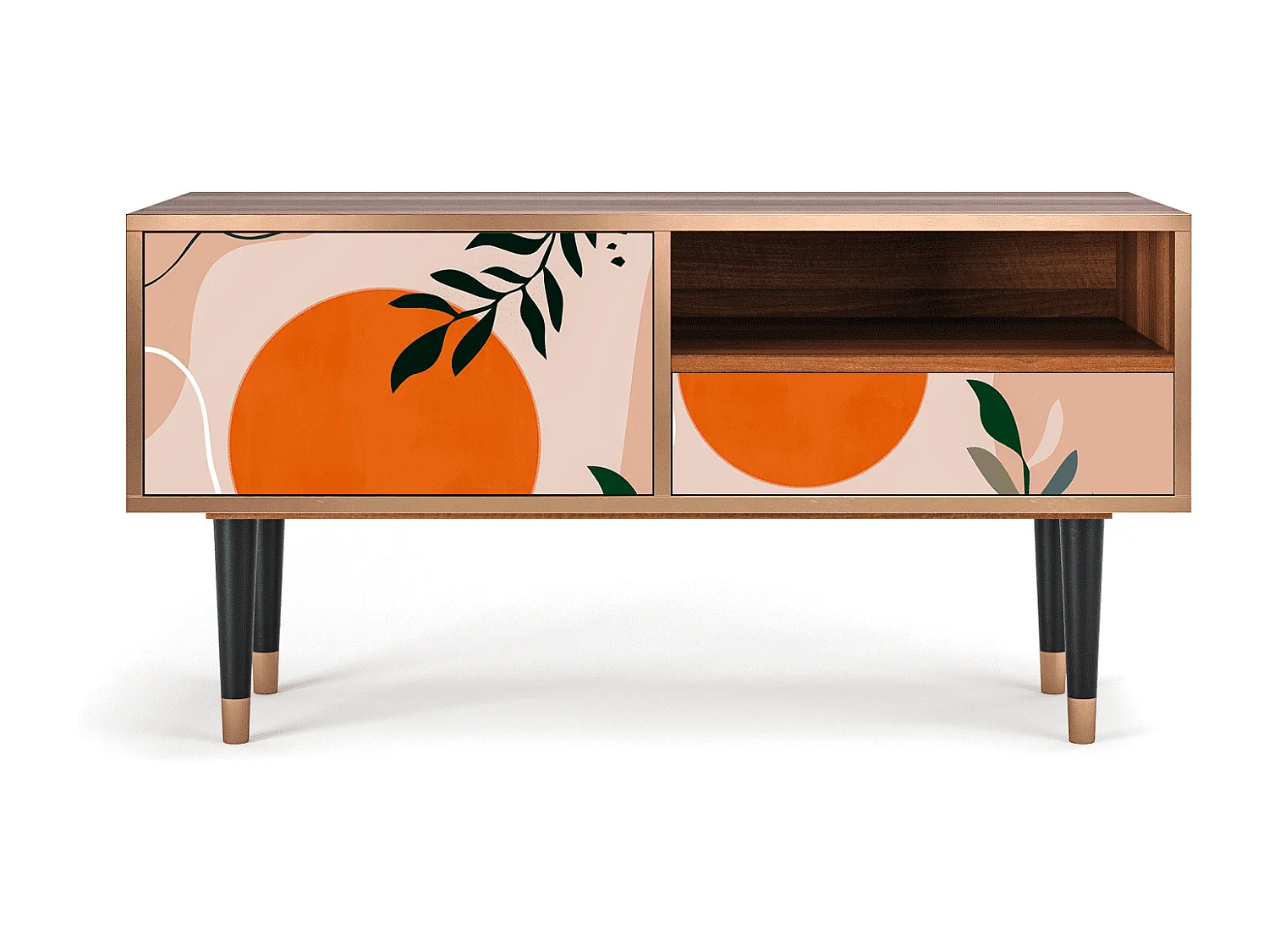 Mueble de TV - 115х59х48 cm - T3 - Artwork, Nogal