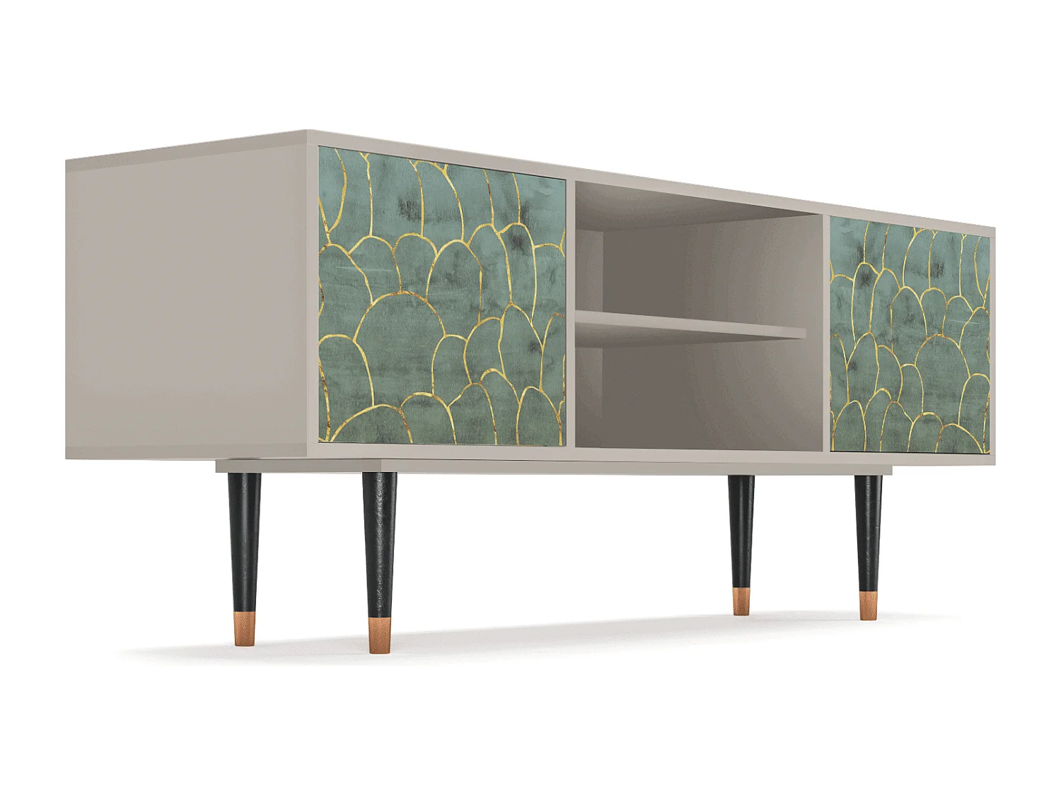 Meuble TV - 170х69х48 cm - T2 - Magnificent Water Lily, Sable