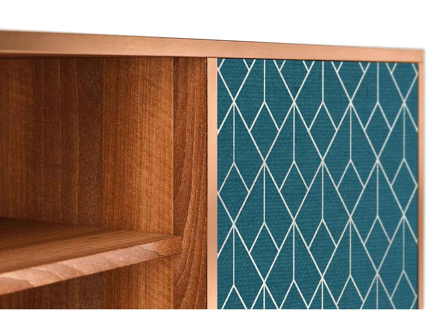 Mobile TV - 170х69х48 cm - T2 - Turquoise Geometry, Noce