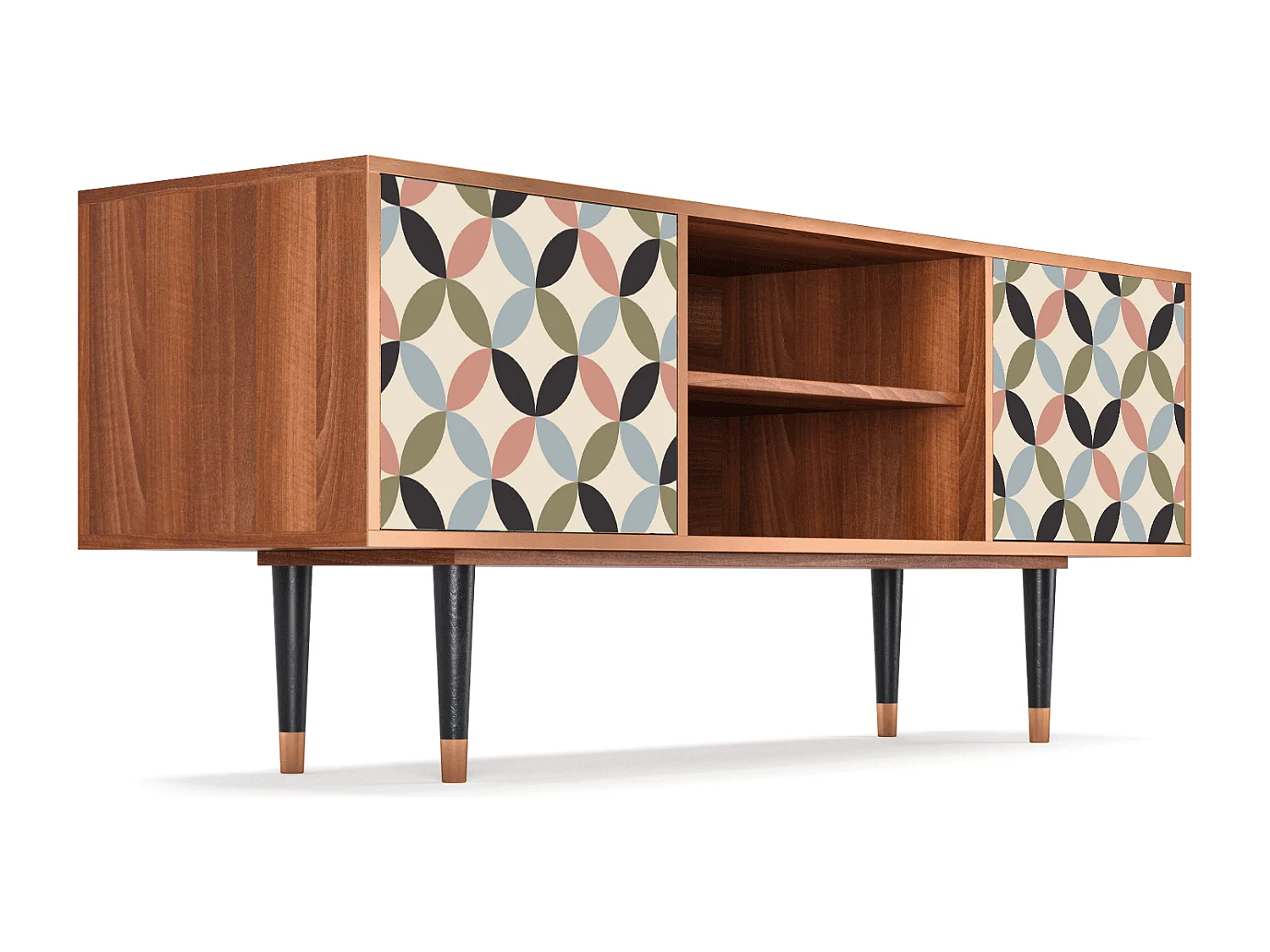 Szafka RTV - 170х69х48 cm - T2 - Butterfly Effect, Orzech