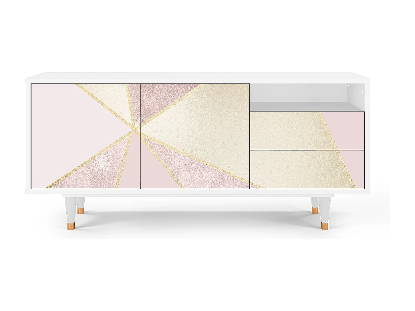 Meuble TV - 125х56х41 cm - T7 - Cosmopolitan Diva, Blanc