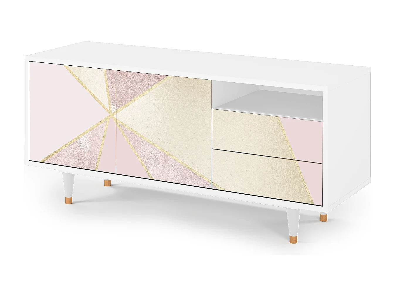 Meuble TV - 125х56х41 cm - T7 - Cosmopolitan Diva, Blanc