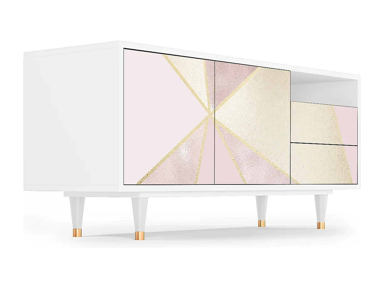 Meuble TV - 125х56х41 cm - T7 - Cosmopolitan Diva, Blanc