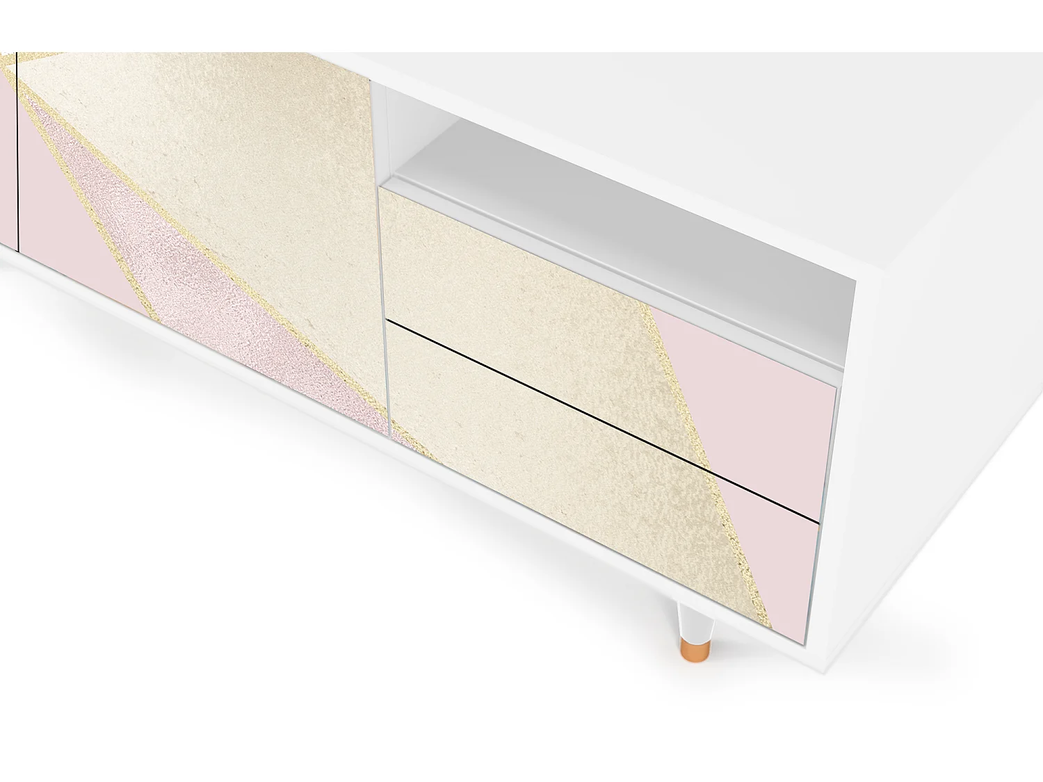 Meuble TV - 125х56х41 cm - T7 - Cosmopolitan Diva, Blanc