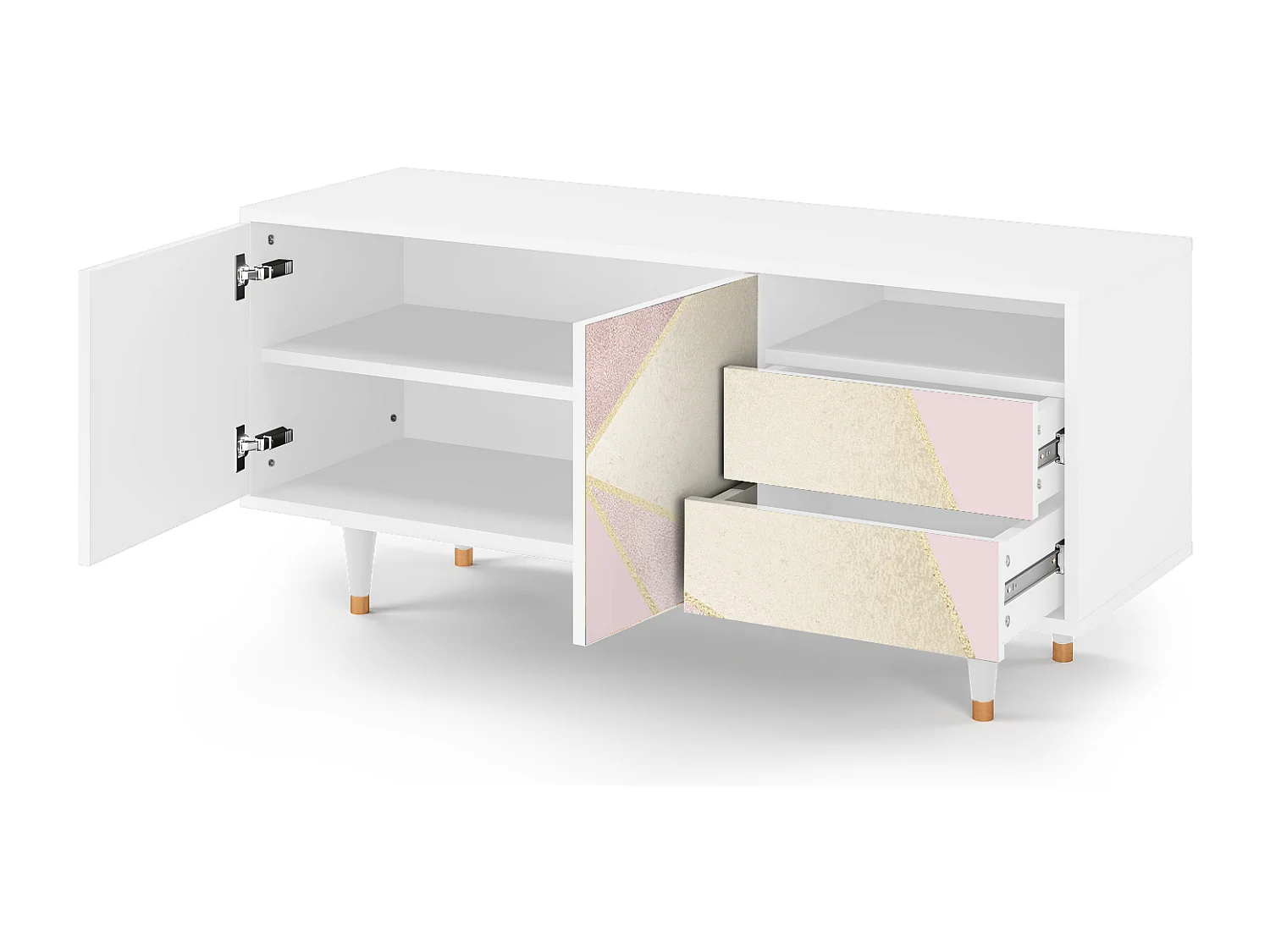 Meuble TV - 125х56х41 cm - T7 - Cosmopolitan Diva, Blanc