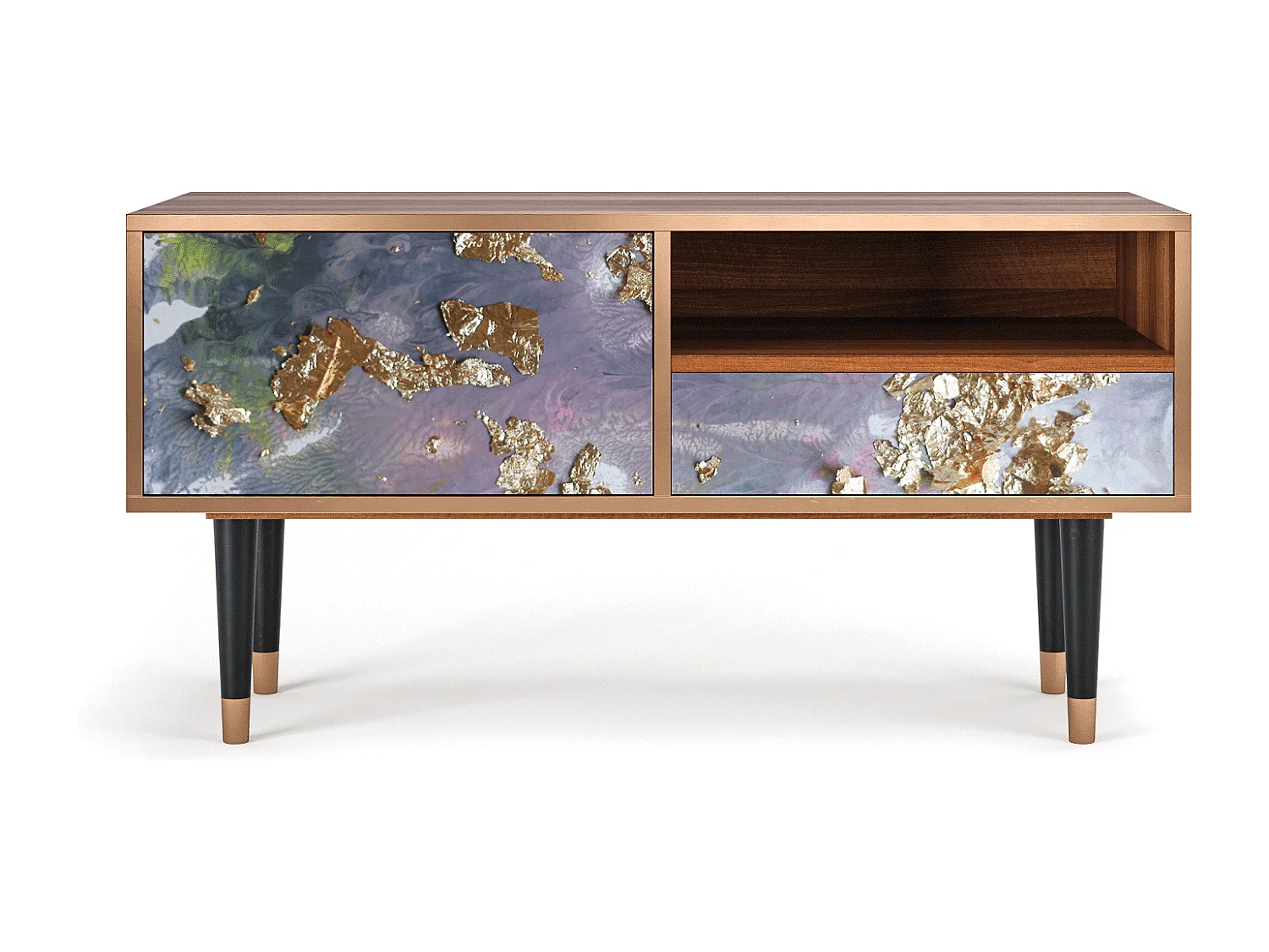 TV-meubel - 115х59х48 cm - T3 - Planet Earth, Walnoot