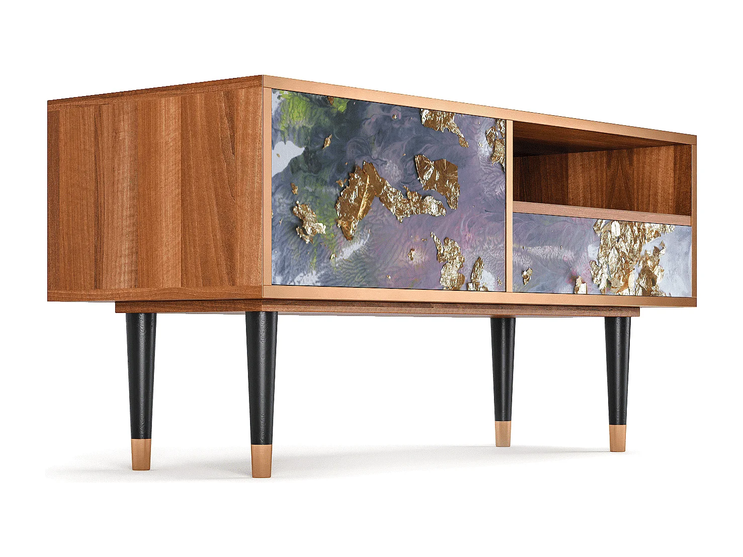 TV-meubel - 115х59х48 cm - T3 - Planet Earth, Walnoot