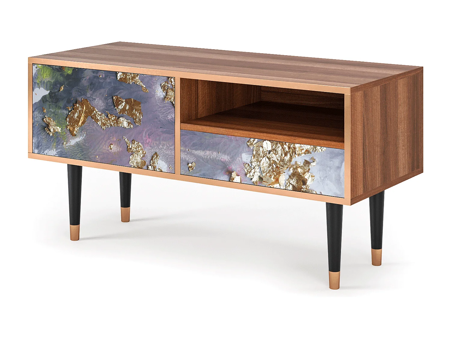 TV-Möbel - 115х59х48 cm - T3 - Planet Earth, Walnuss