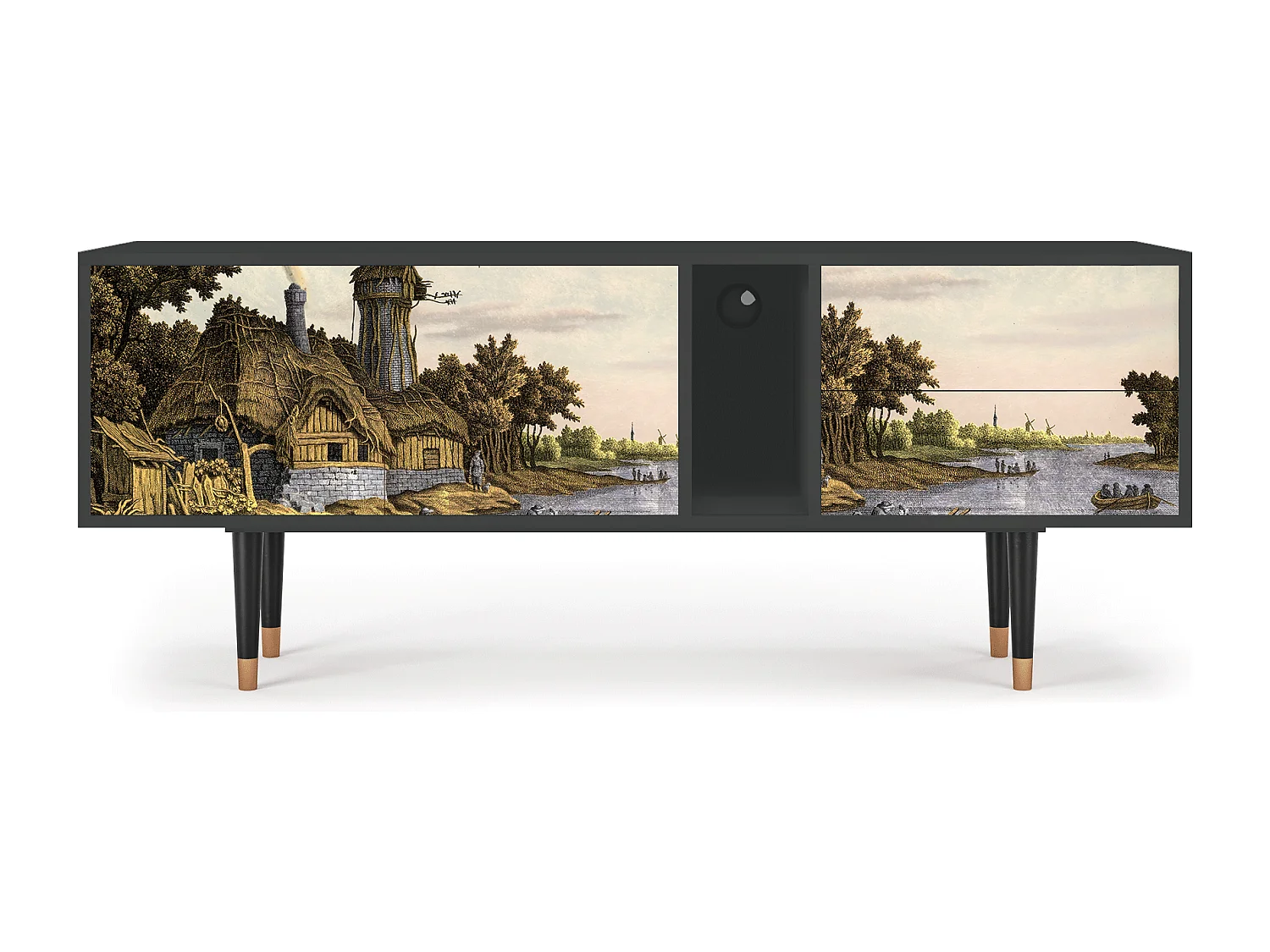 Meuble TV - 170х69х48 cm - T1 - Mill along a River, Anthracite