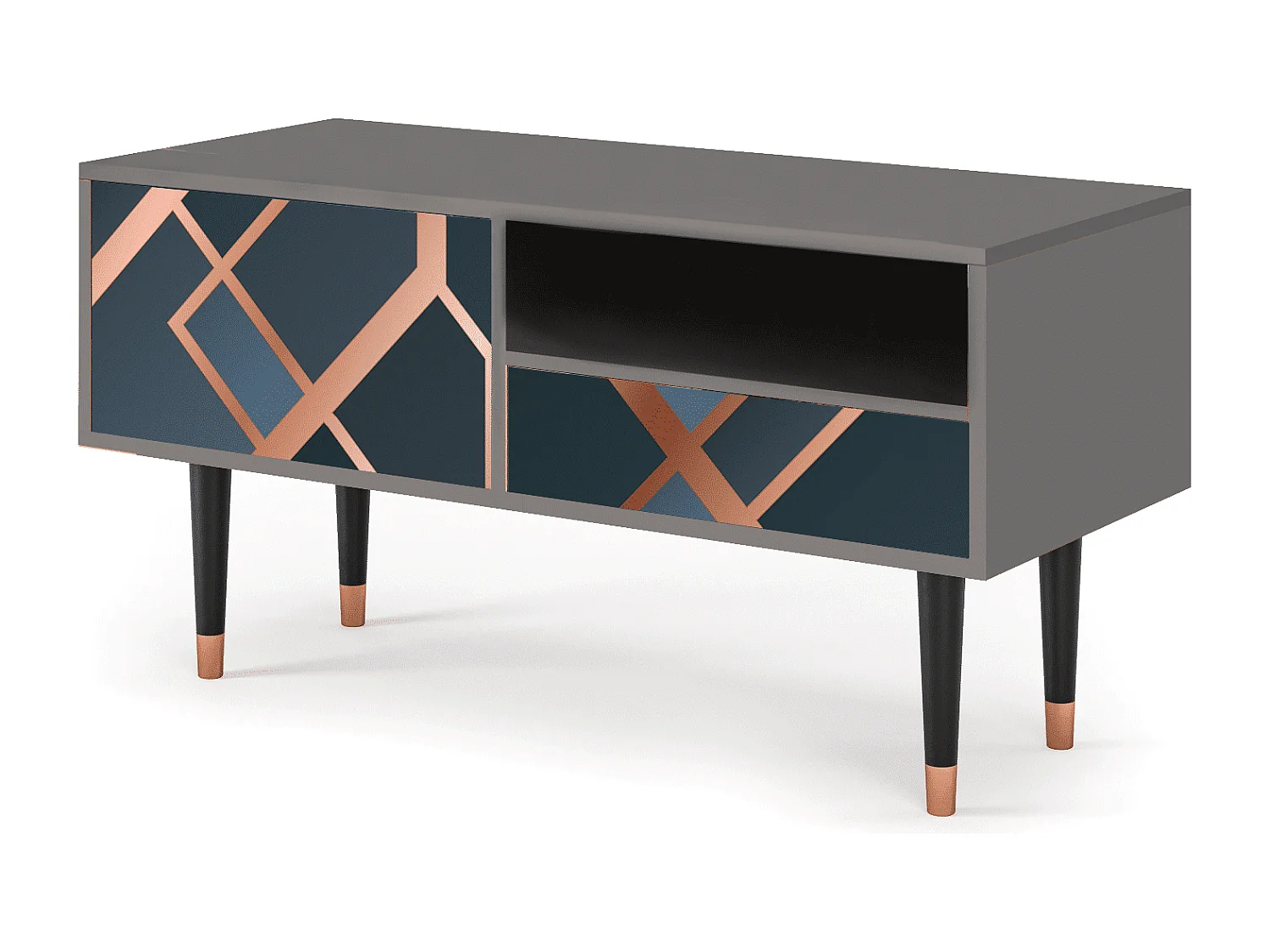 TV-meubel - 115х59х48 cm - T3 - Ashy 1920', Grijs