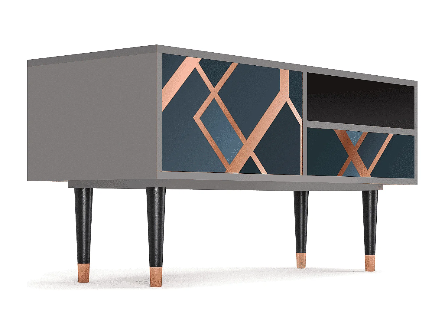 TV-meubel - 115х59х48 cm - T3 - Ashy 1920', Grijs