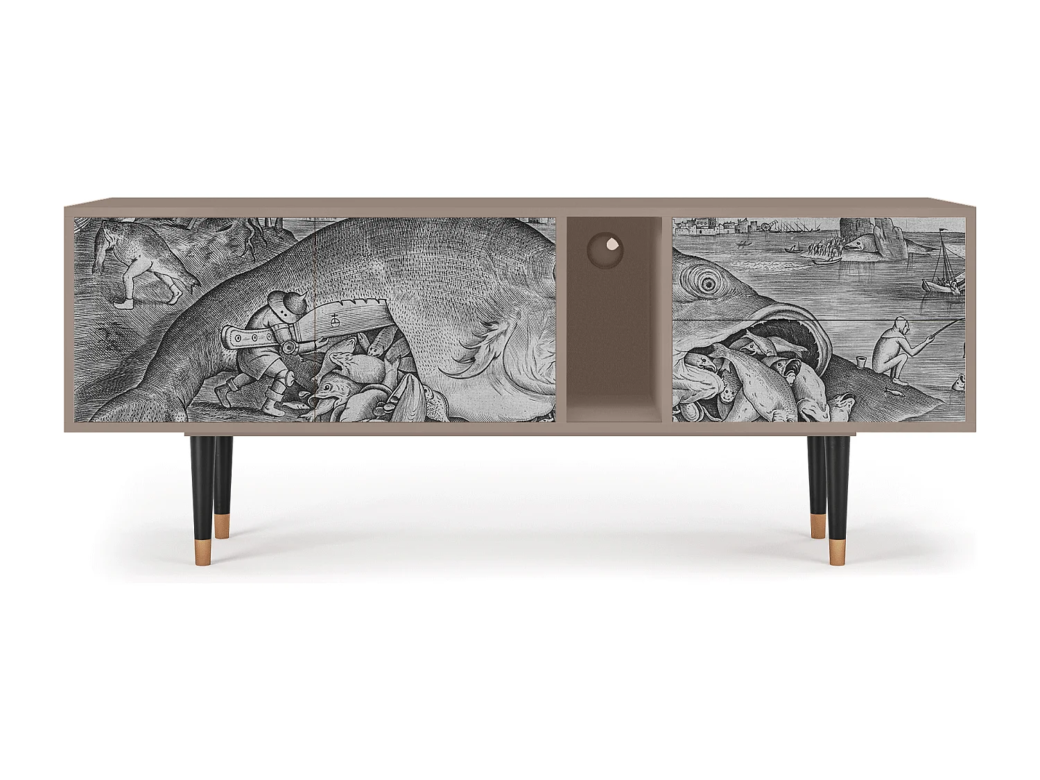 TV-meubel - 170х69х48 cm - T1 - Big Fish Eat Little, Latte