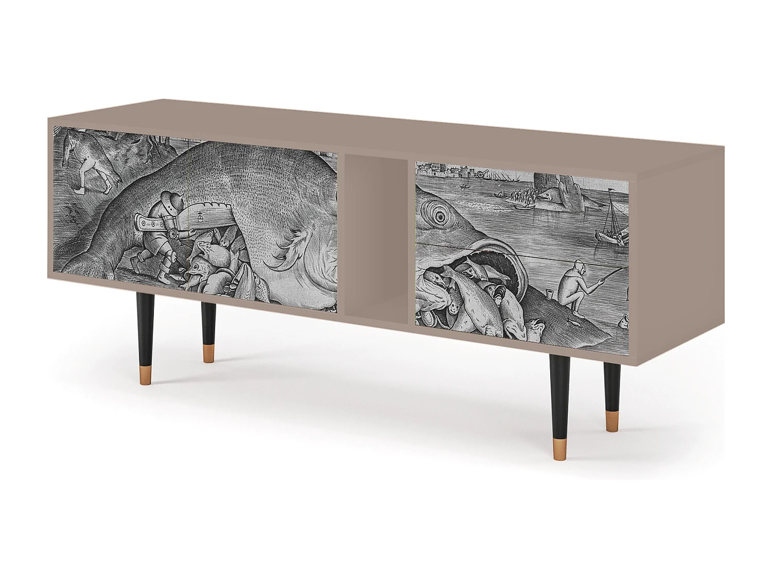 TV-meubel - 170х69х48 cm - T1 - Big Fish Eat Little, Latte