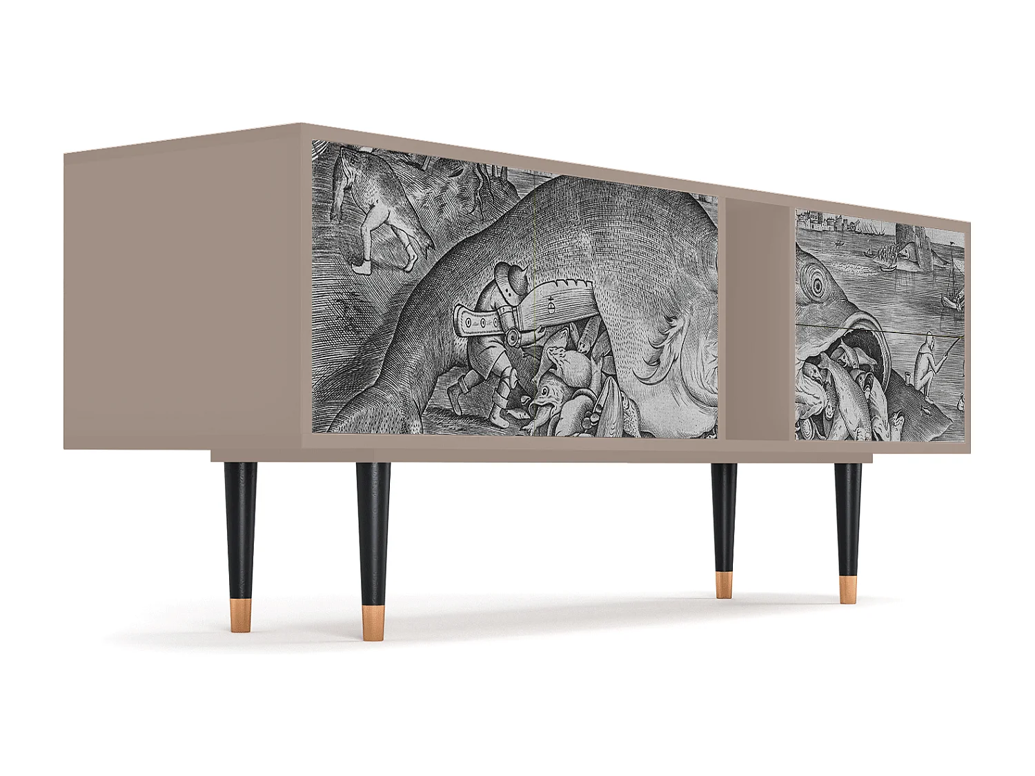 TV-meubel - 170х69х48 cm - T1 - Big Fish Eat Little, Latte