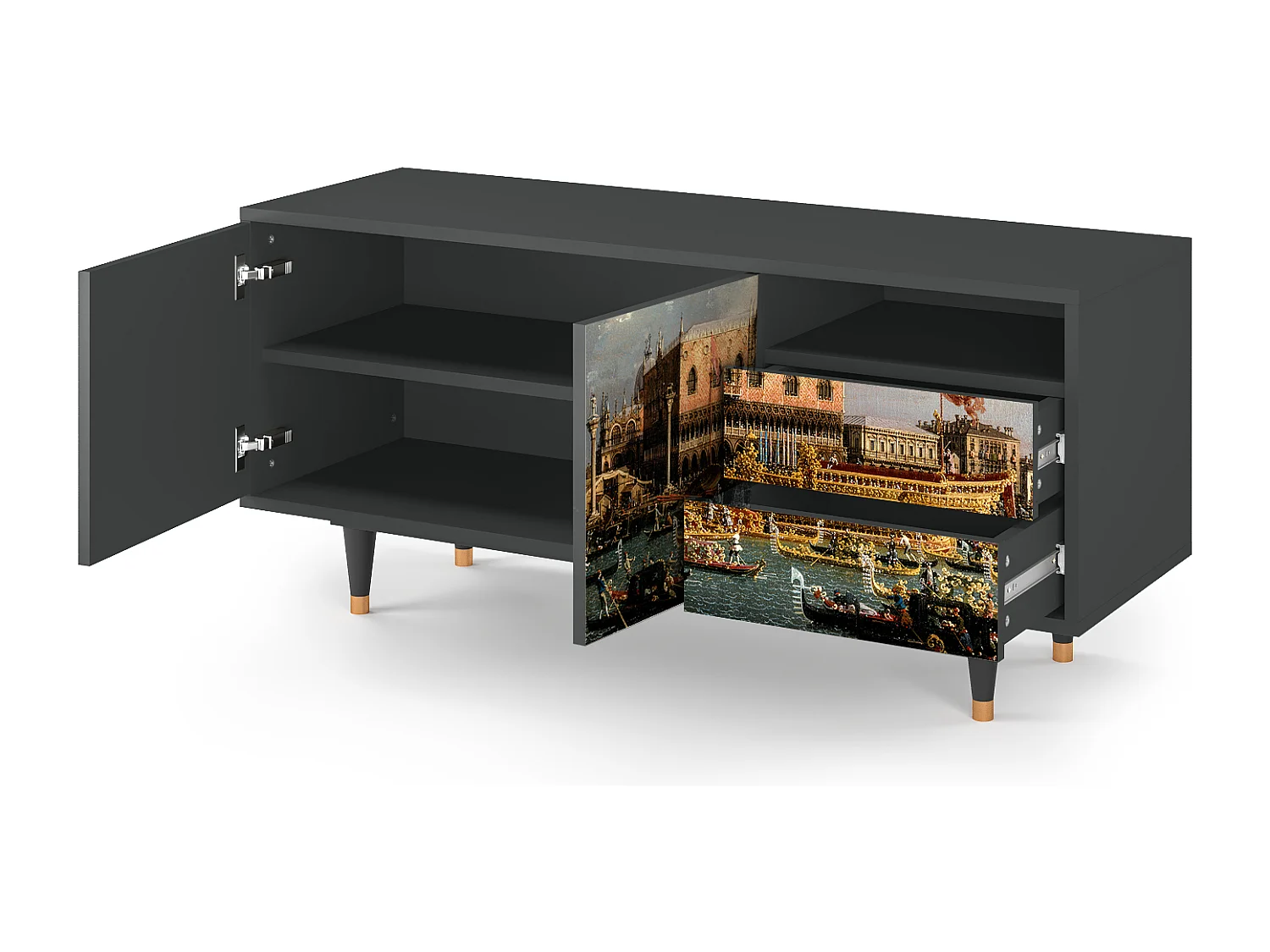 TV-meubel - 125х56х41 cm - T7 - The Bucintoro, Antraciet