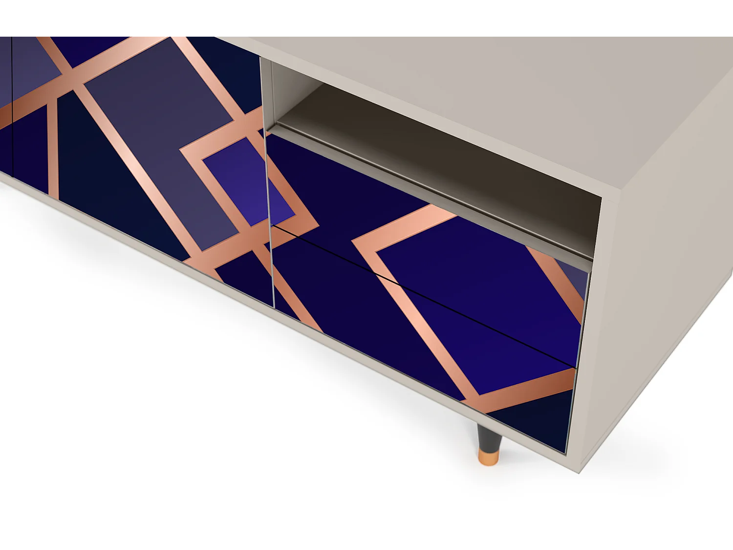 TV-Möbel - 125х56х41 cm - T7 - Aquamarine Getsby, Sand