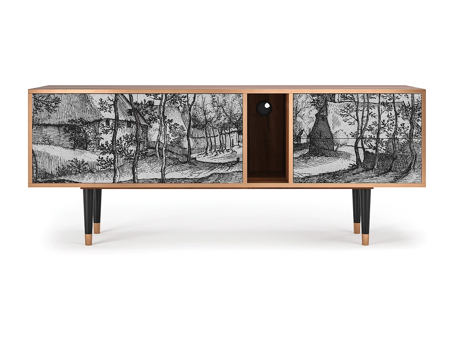 Mobile TV - 170х69х48 cm - T1 - Village Road, Noce