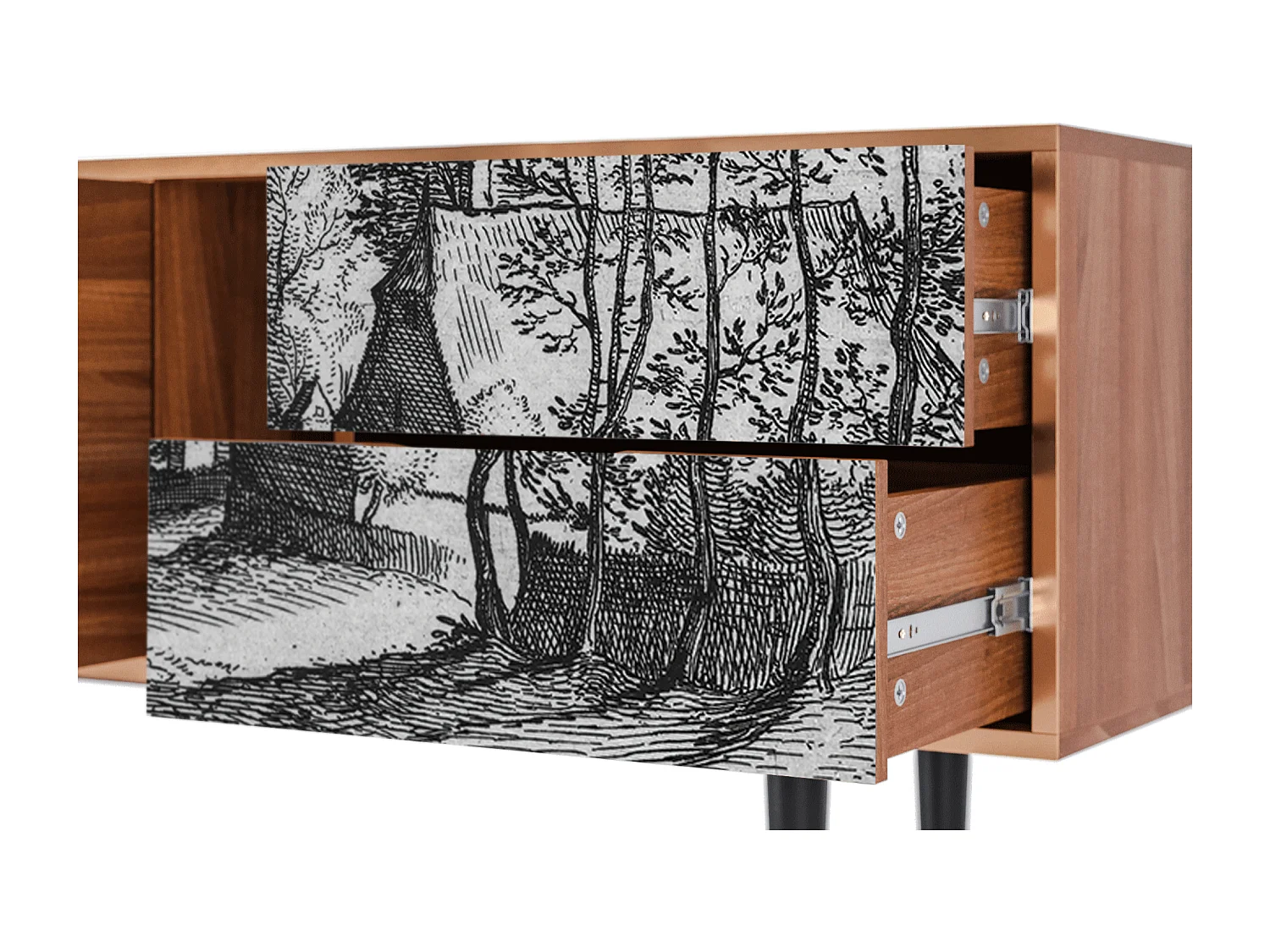 Mobile TV - 170х69х48 cm - T1 - Village Road, Noce