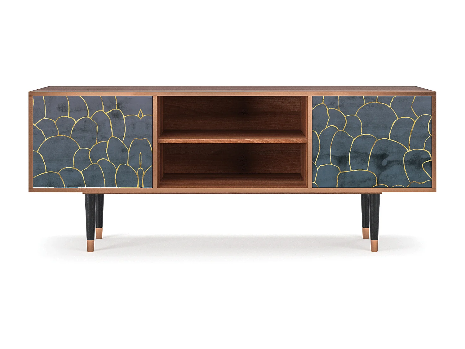 Meuble TV - 170х69х48 cm - T2 - Blue Lagoon, Noyer