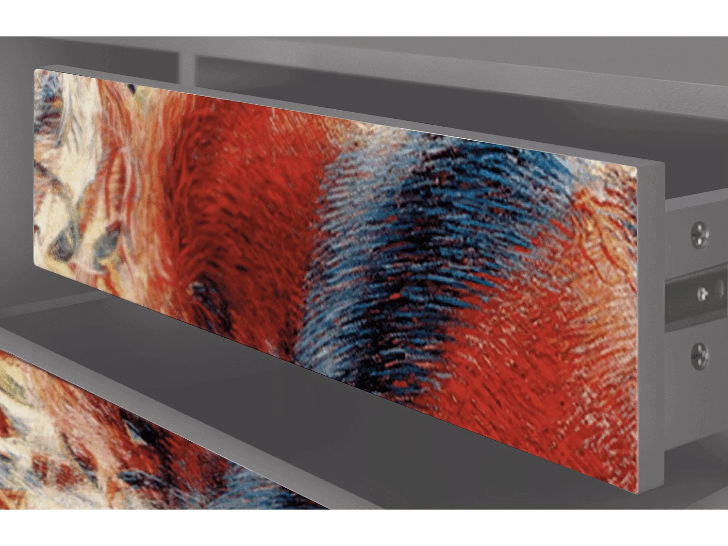 Meuble TV - 170х59х48 cm - T4 - The City Rises, Gris