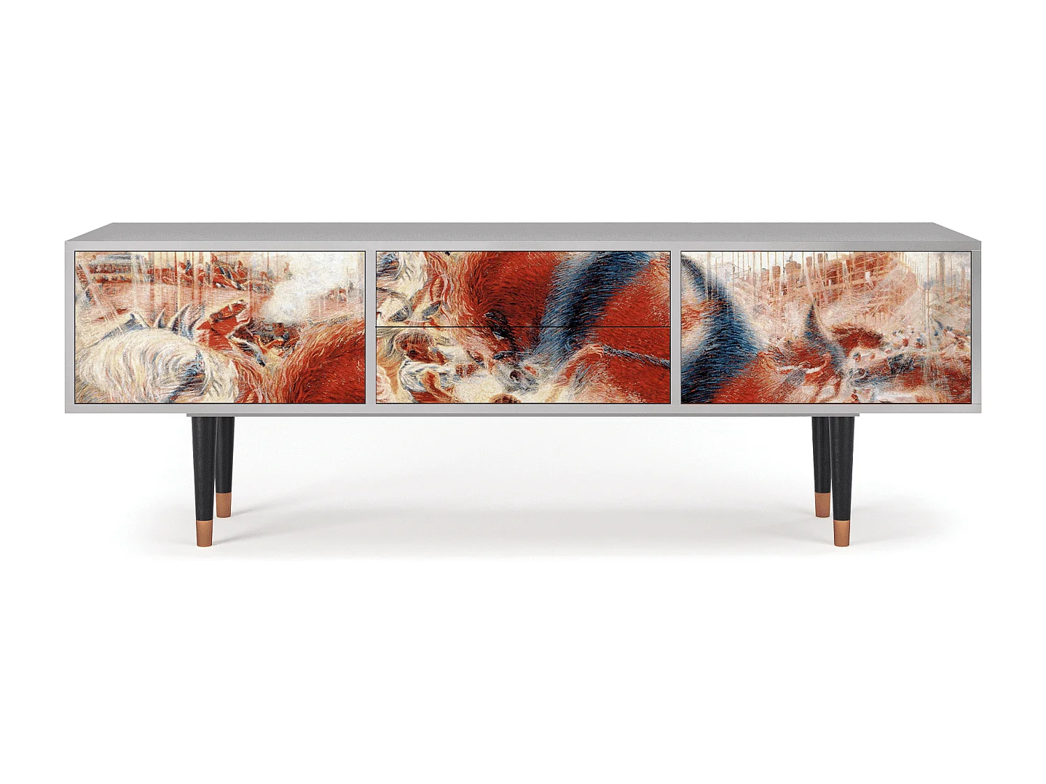 Meuble TV - 170х59х48 cm - T4 - The City Rises, Gris