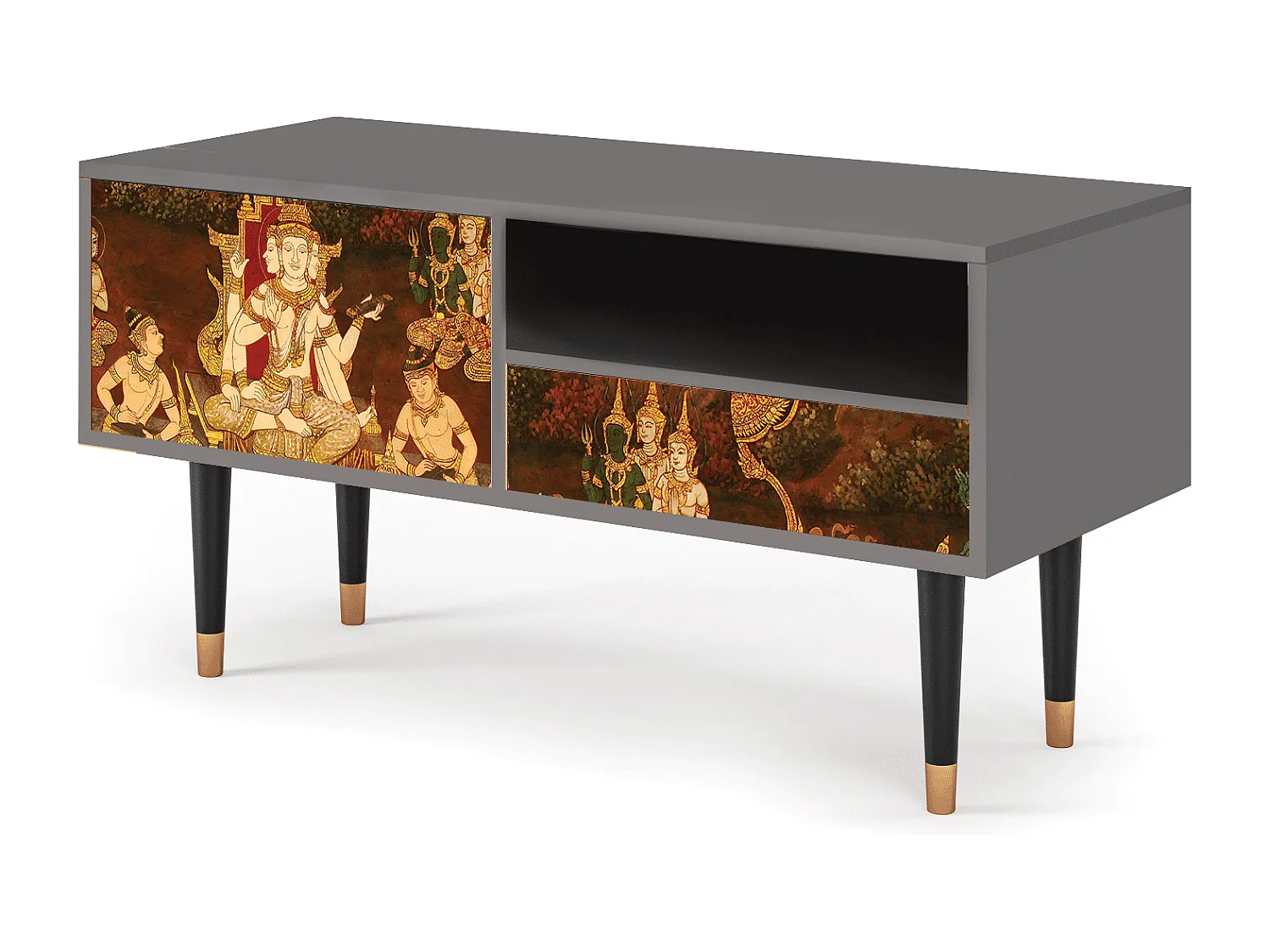 TV-meubel - 115х59х48 cm - T3 - Malyavan, Grijs