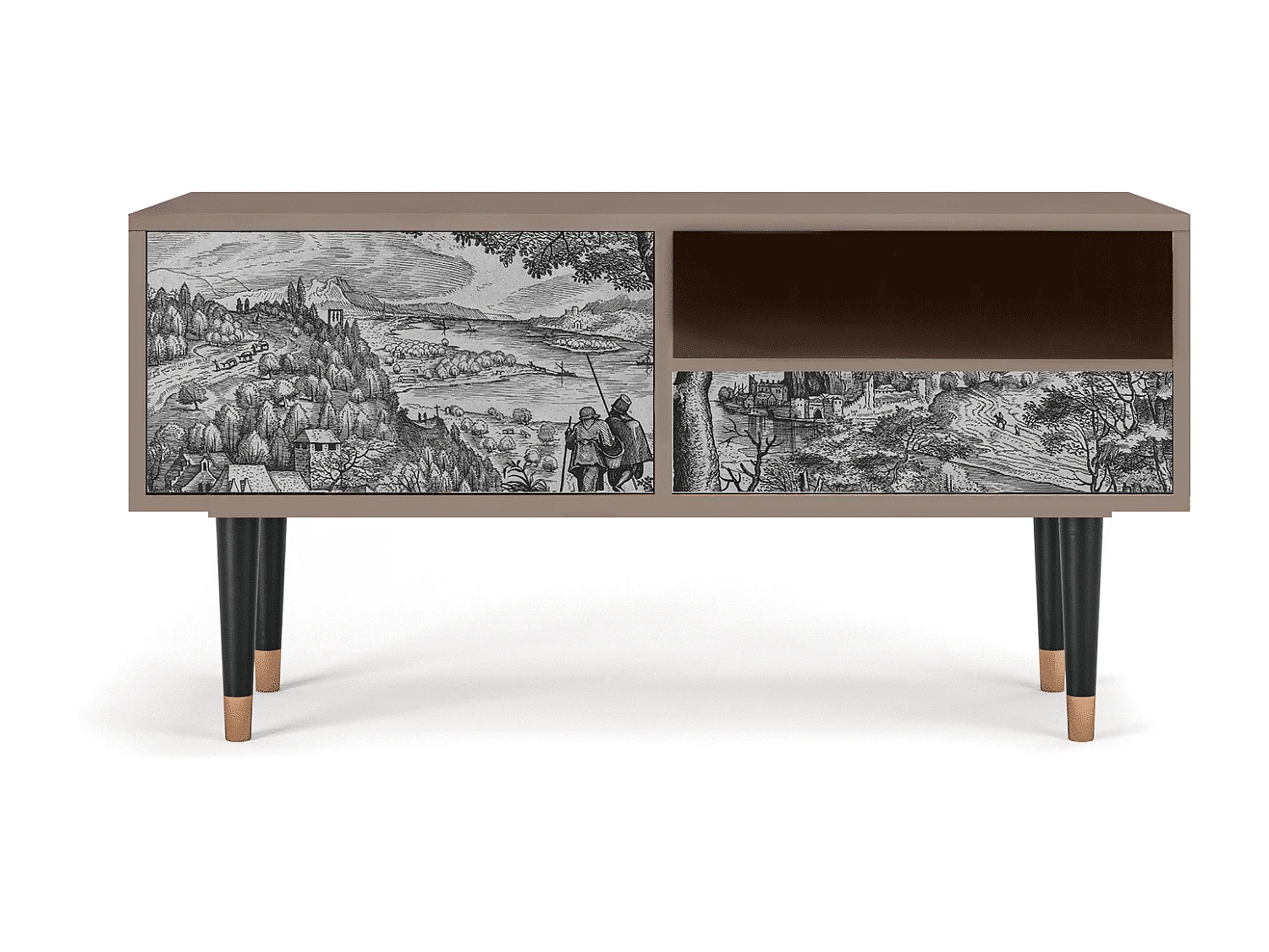 Meuble TV - 115х59х48 cm - T3 - Milites Requiescentes, Latte