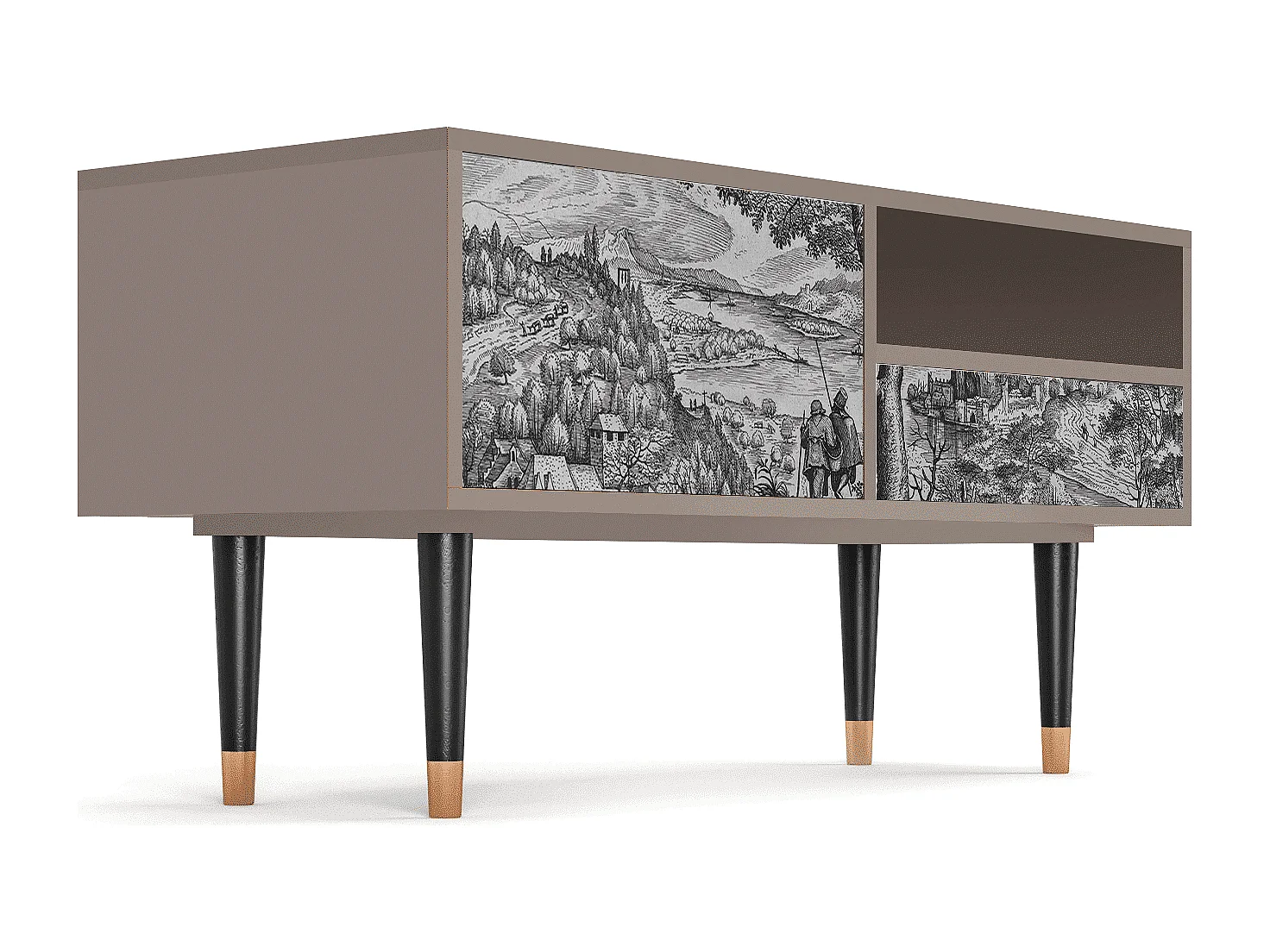 Meuble TV - 115х59х48 cm - T3 - Milites Requiescentes, Latte