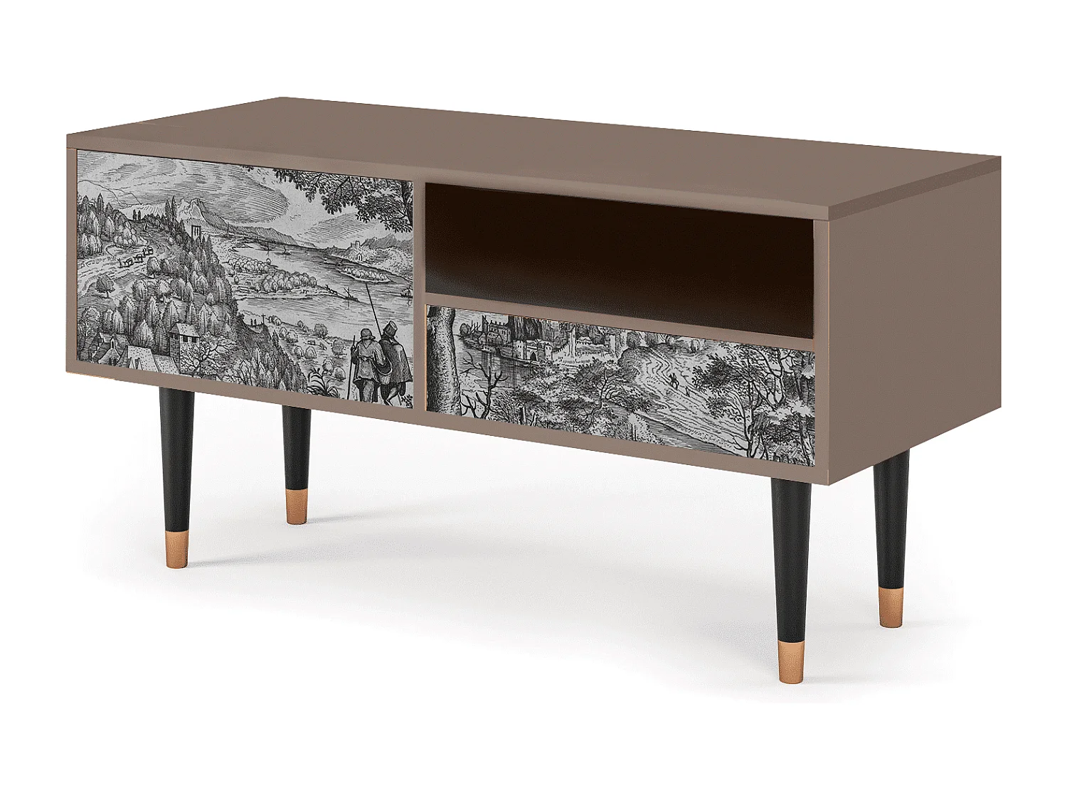 Mueble de TV - 115х59х48 cm - T3 - Milites Requiescentes, Latte