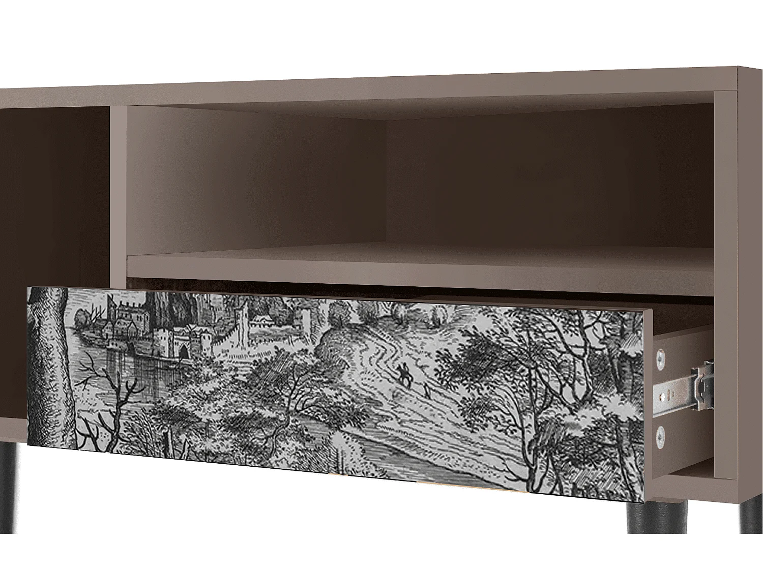 Mueble de TV - 115х59х48 cm - T3 - Milites Requiescentes, Latte