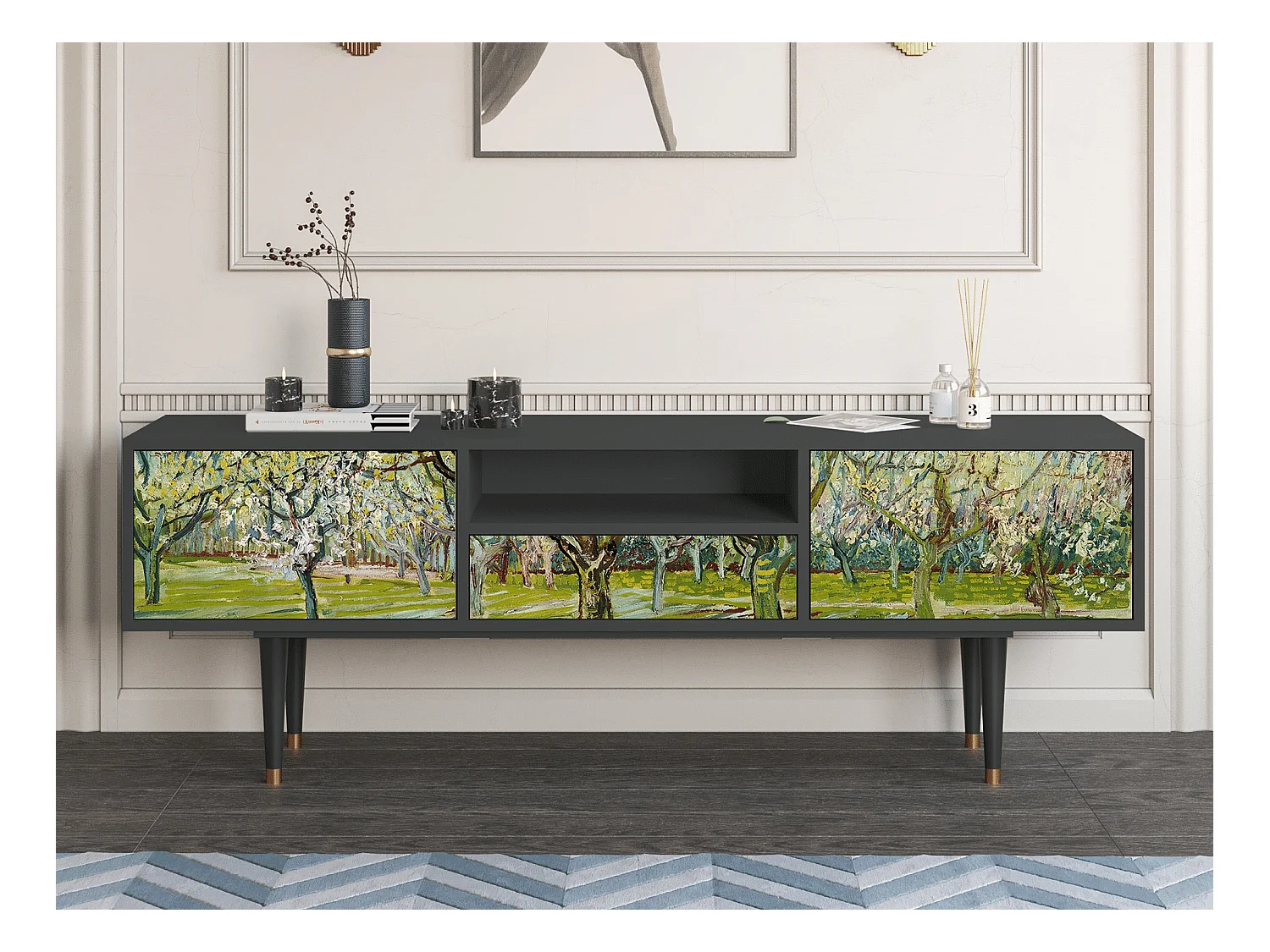TV-meubel - 170х59х41 cm - T6 - The Wit Orchard, Antraciet