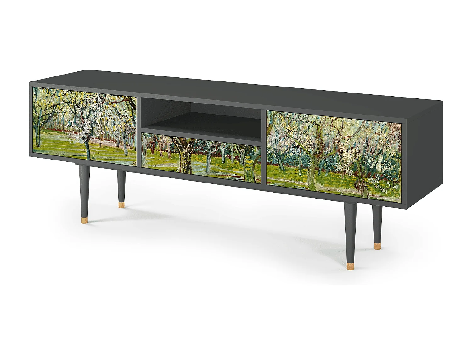 Mueble de TV - 170х59х41 cm - T6 - The Blanco Orchard, Antracita