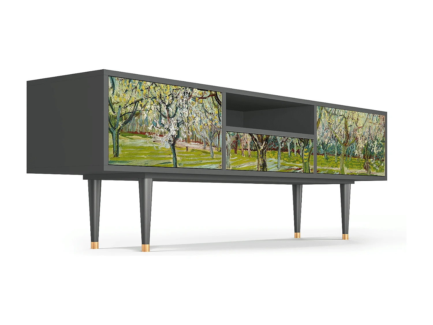 Mueble de TV - 170х59х41 cm - T6 - The Blanco Orchard, Antracita