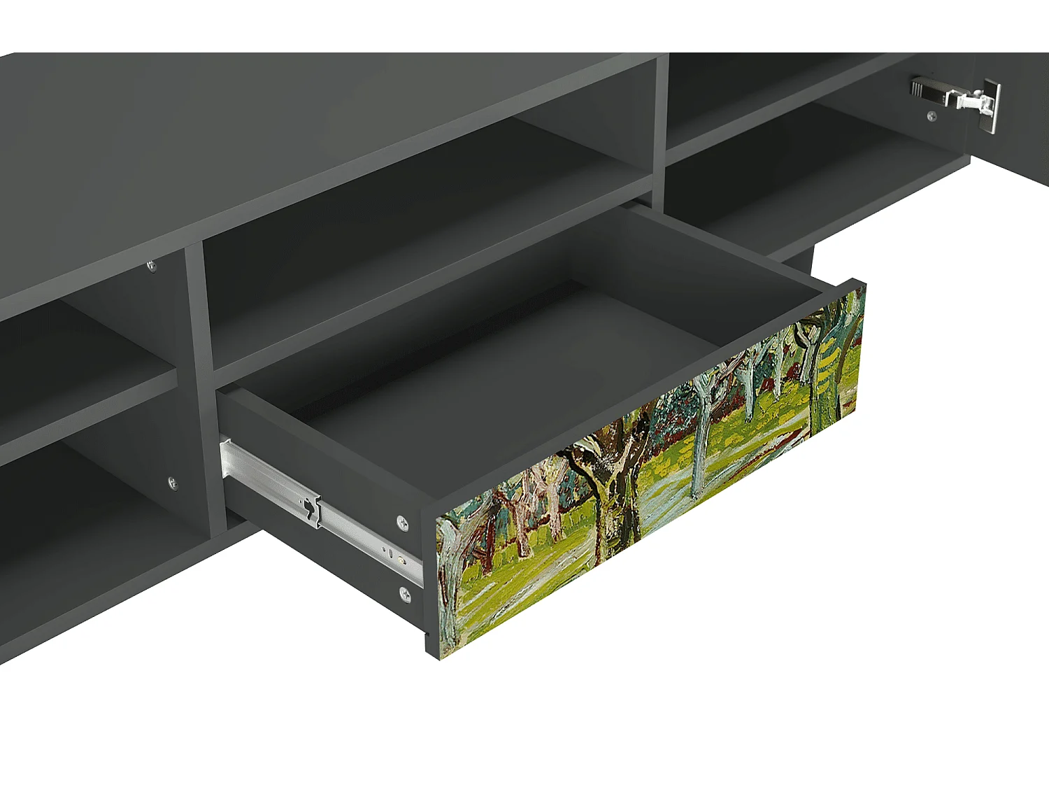 Mueble de TV - 170х59х41 cm - T6 - The Blanco Orchard, Antracita