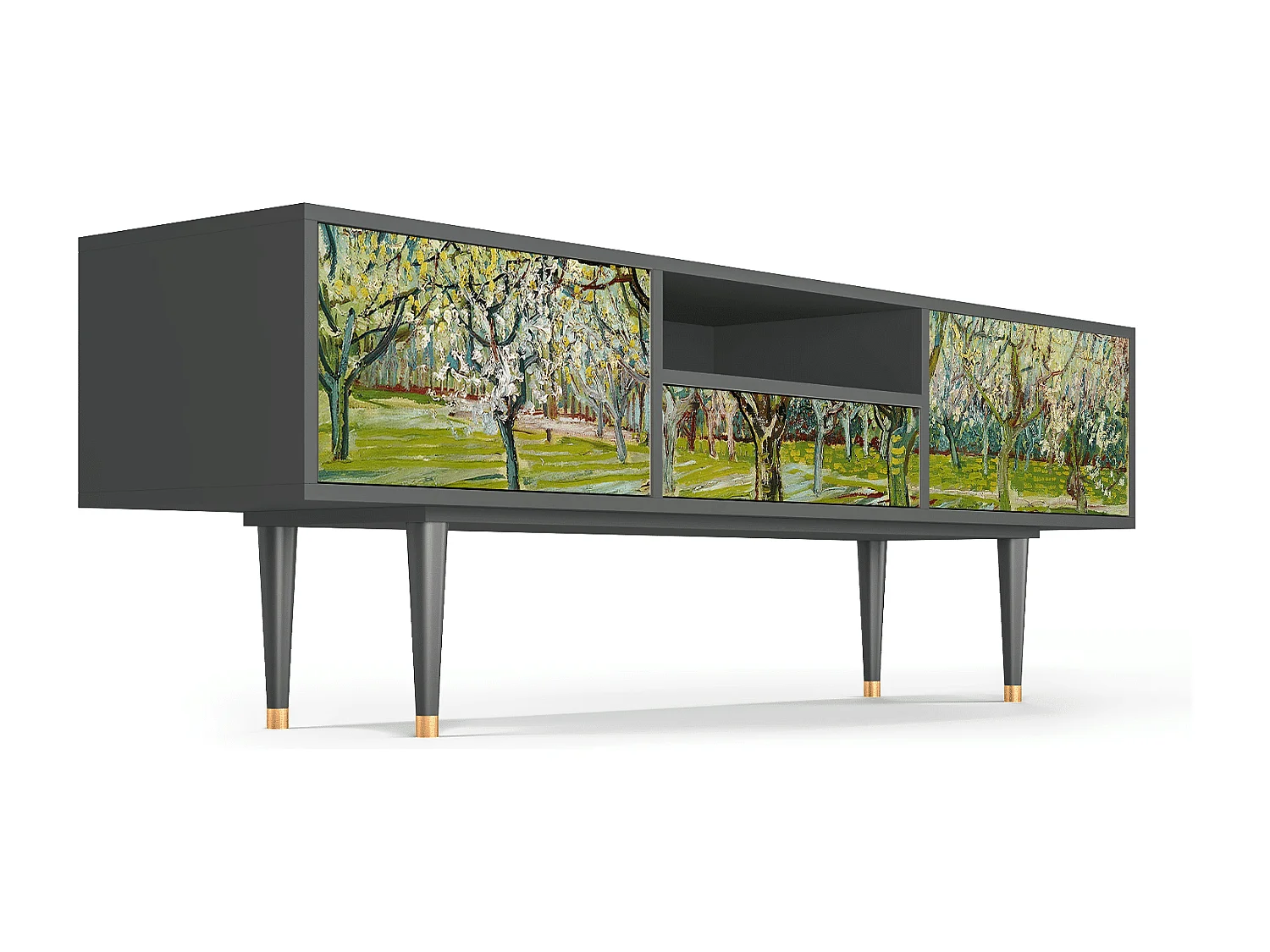 Meuble TV - 170х59х41 cm - T6 - The Blanc Orchard, Anthracite
