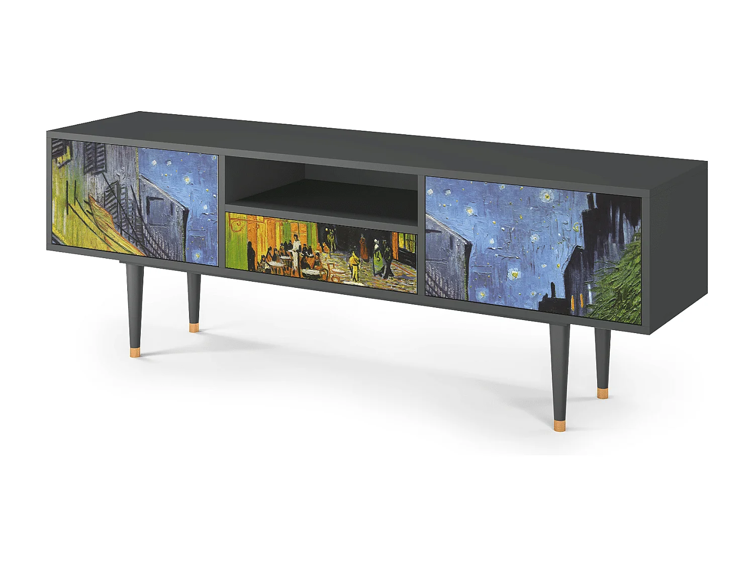 TV-Möbel - 170х59х41 cm - T6 - Café Terrace at Night, Anthrazit