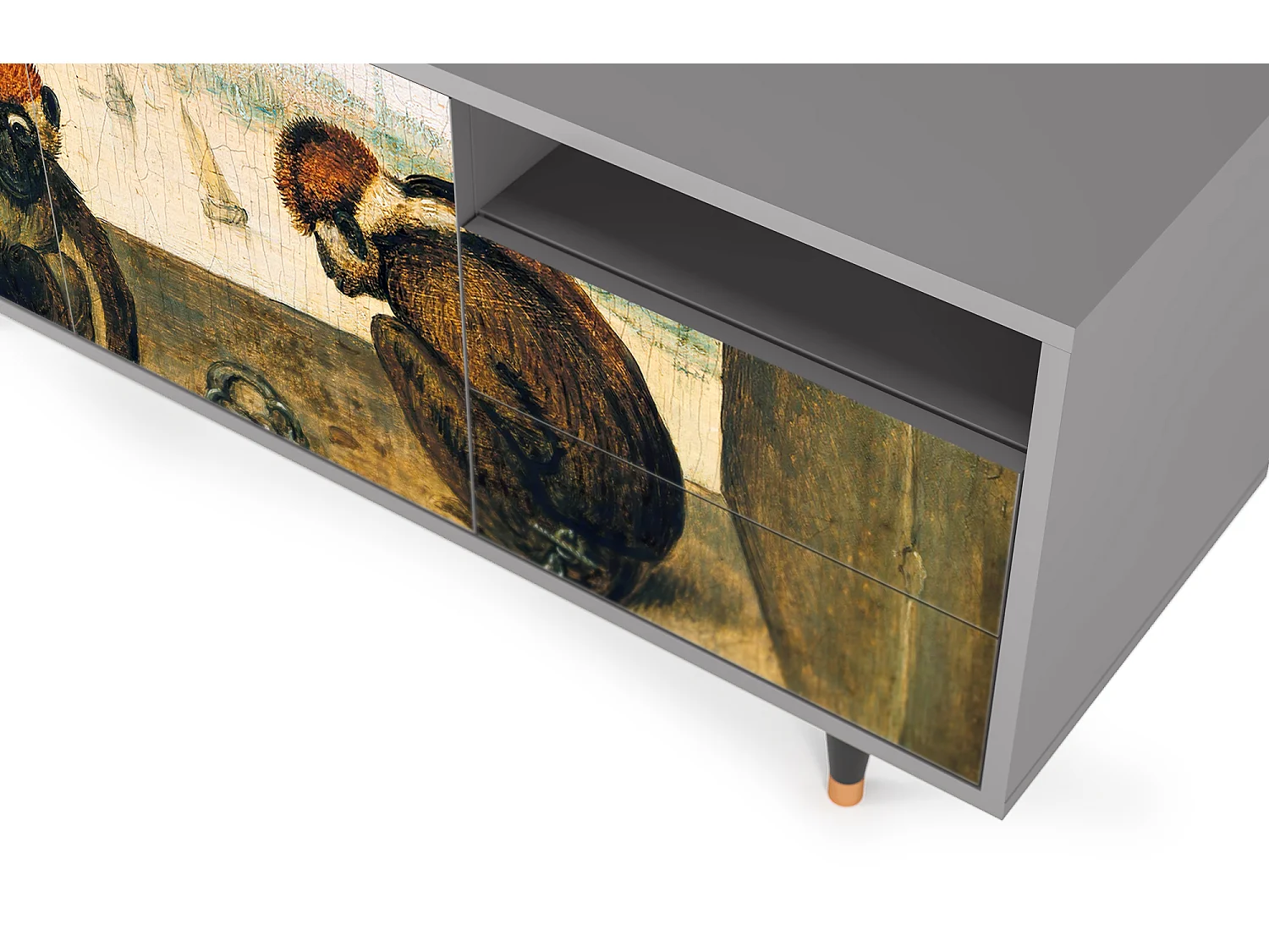 Mobile TV - 125х56х41 cm - T7 - Two Monkeys, Grigio