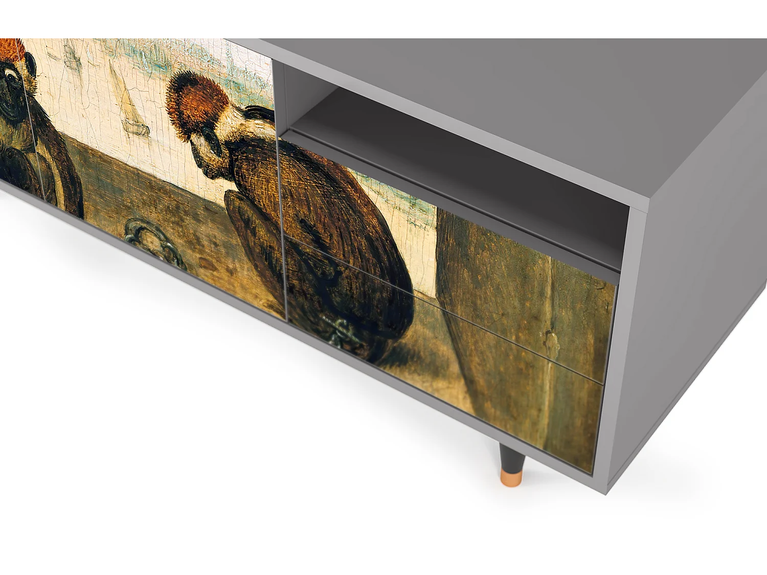 Mueble de TV - 125х56х41 cm - T7 - Two Monkeys, Gris