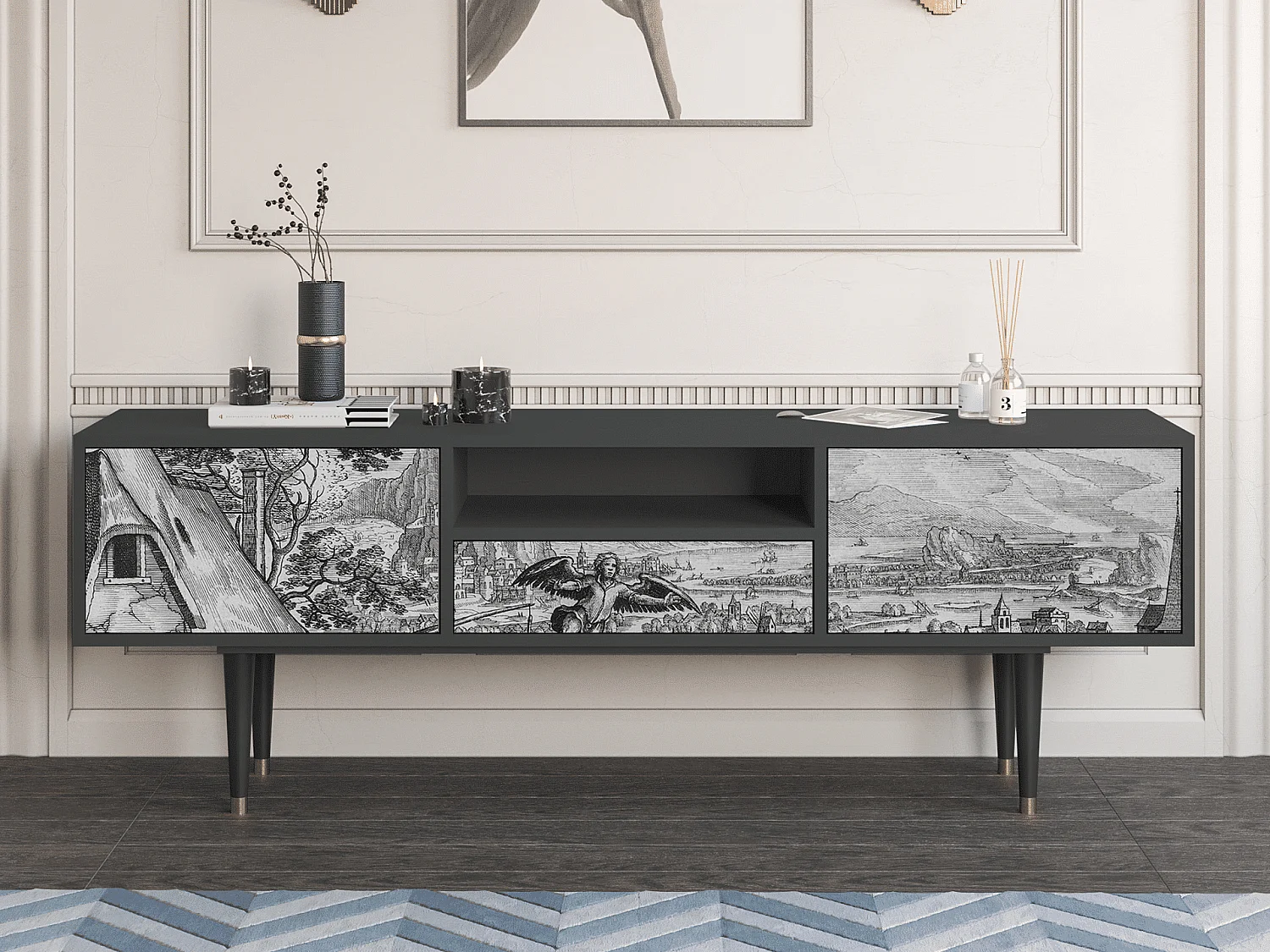 TV-meubel - 170х59х41 cm - T6 - Departure, Antraciet