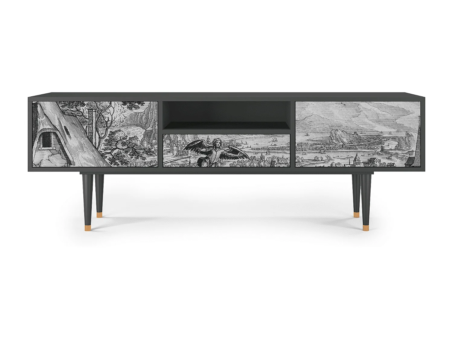 TV-meubel - 170х59х41 cm - T6 - Departure, Antraciet