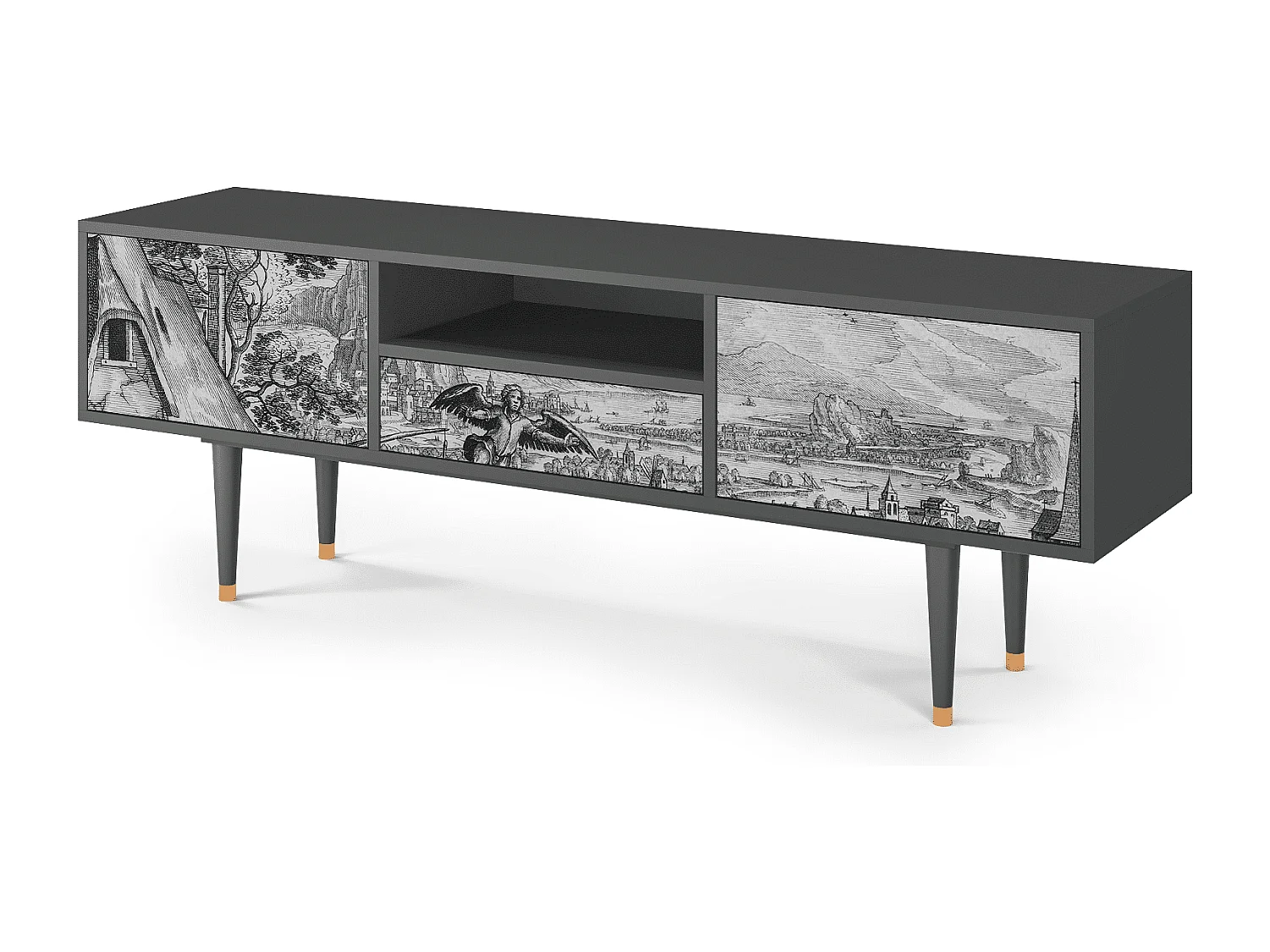 TV-meubel - 170х59х41 cm - T6 - Departure, Antraciet