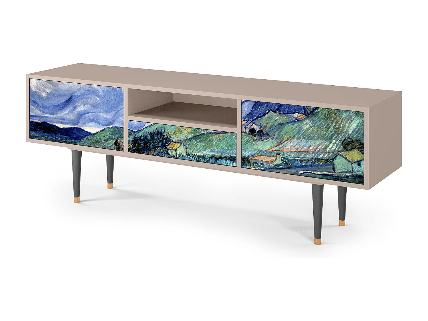 Meuble TV - 170х59х41 cm - T6 - Landscape, Latte