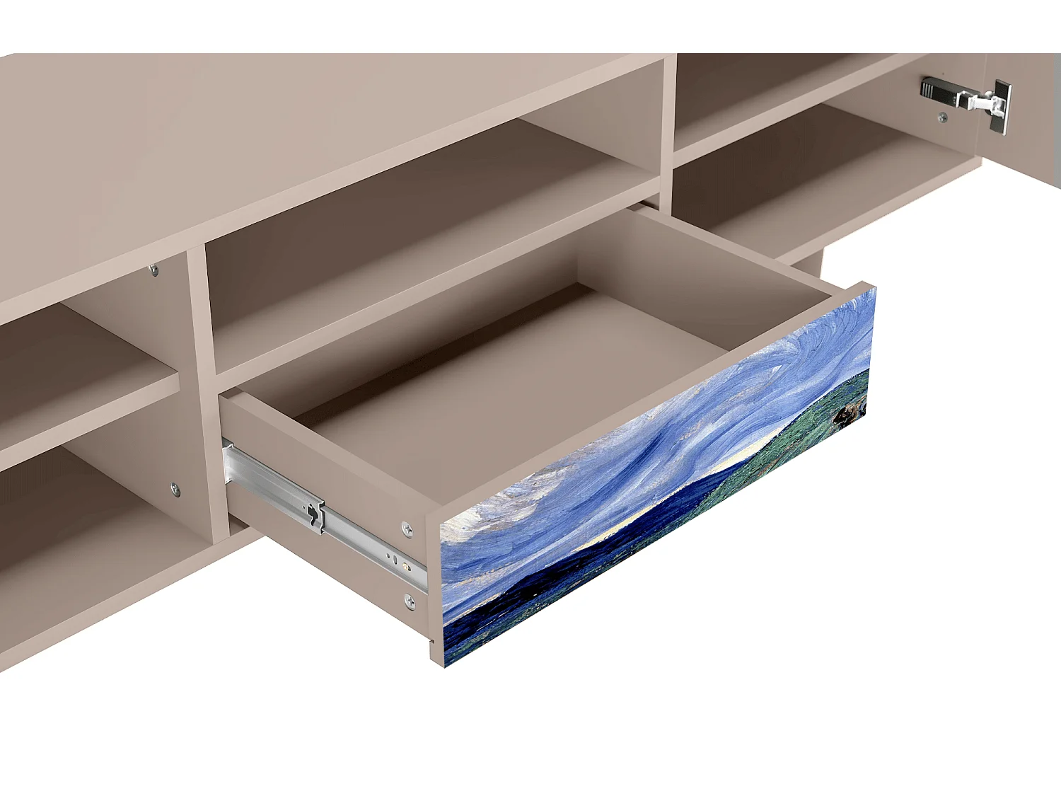 Meuble TV - 170х59х41 cm - T6 - Landscape, Latte