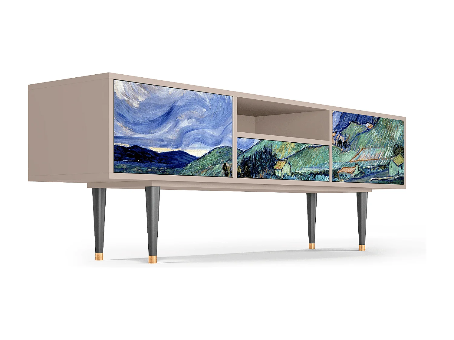 Mobile TV - 170х59х41 cm - T6 - Landscape, Latte