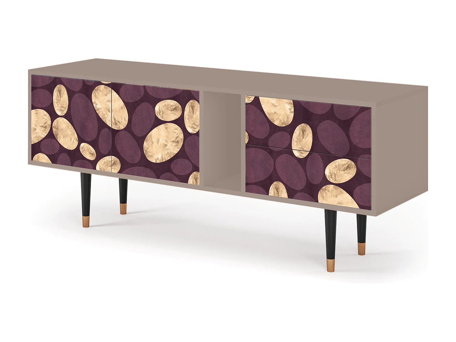 Szafka RTV - 170х69х48 cm - T1 - Fine Wine, Latte