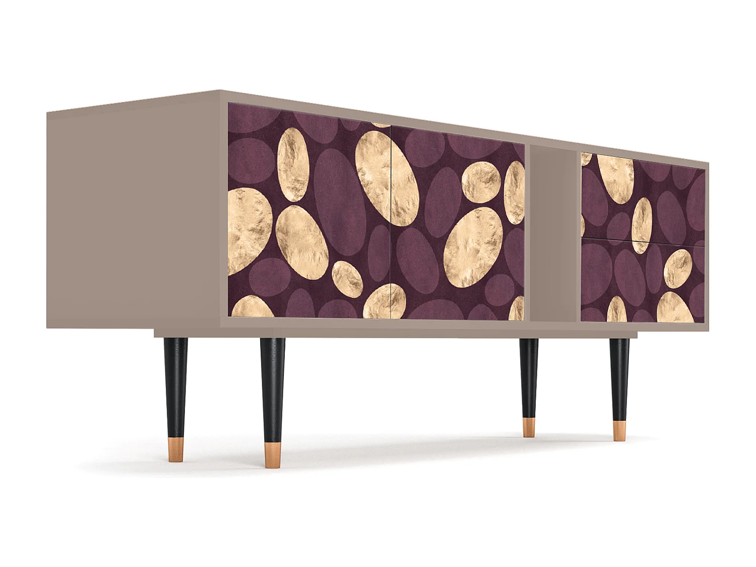 Szafka RTV - 170х69х48 cm - T1 - Fine Wine, Latte