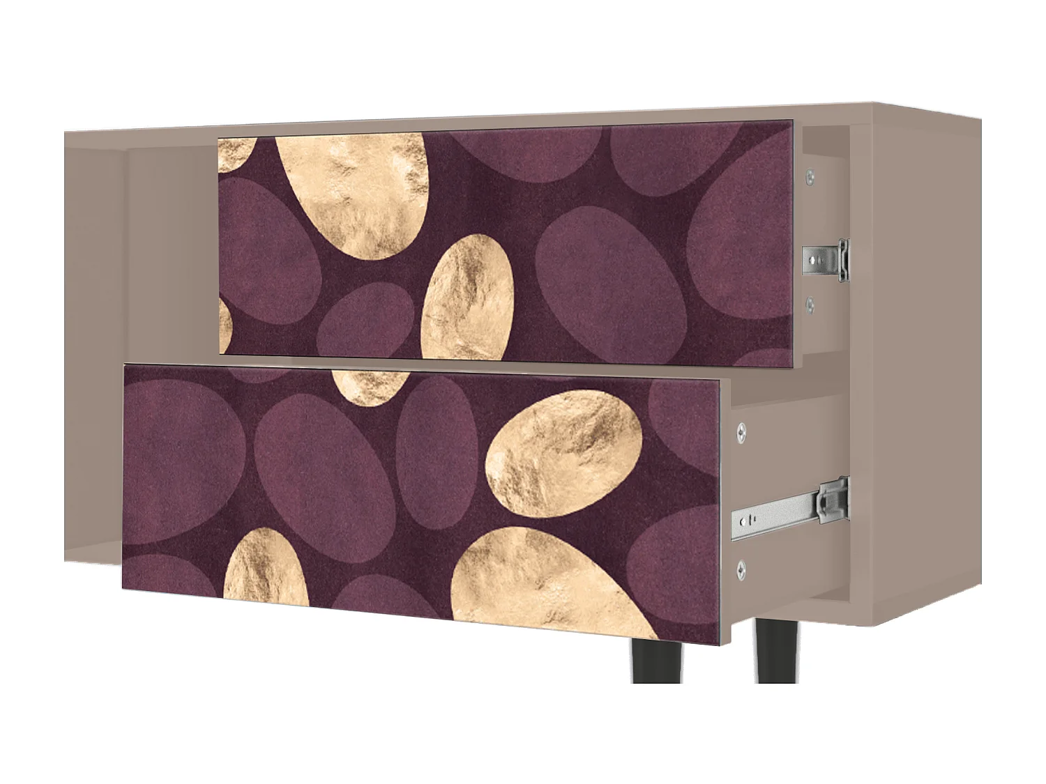 Szafka RTV - 170х69х48 cm - T1 - Fine Wine, Latte